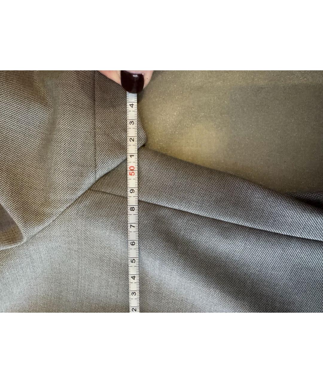 MAX MARA Серебрянный шерстяной жакет/пиджак, фото 5