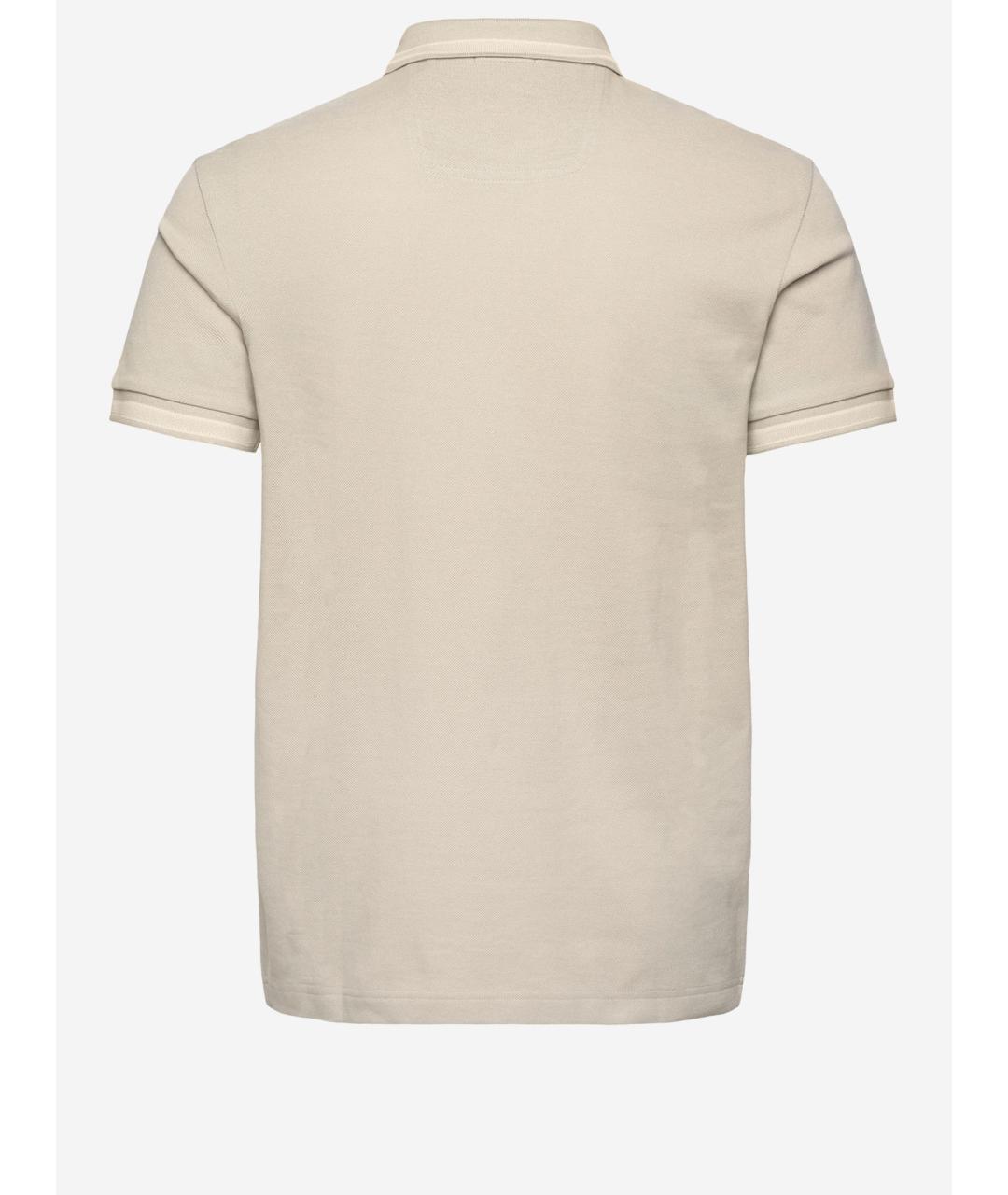 HUGO BOSS Бежевое хлопковое поло с коротким рукавом, фото 2