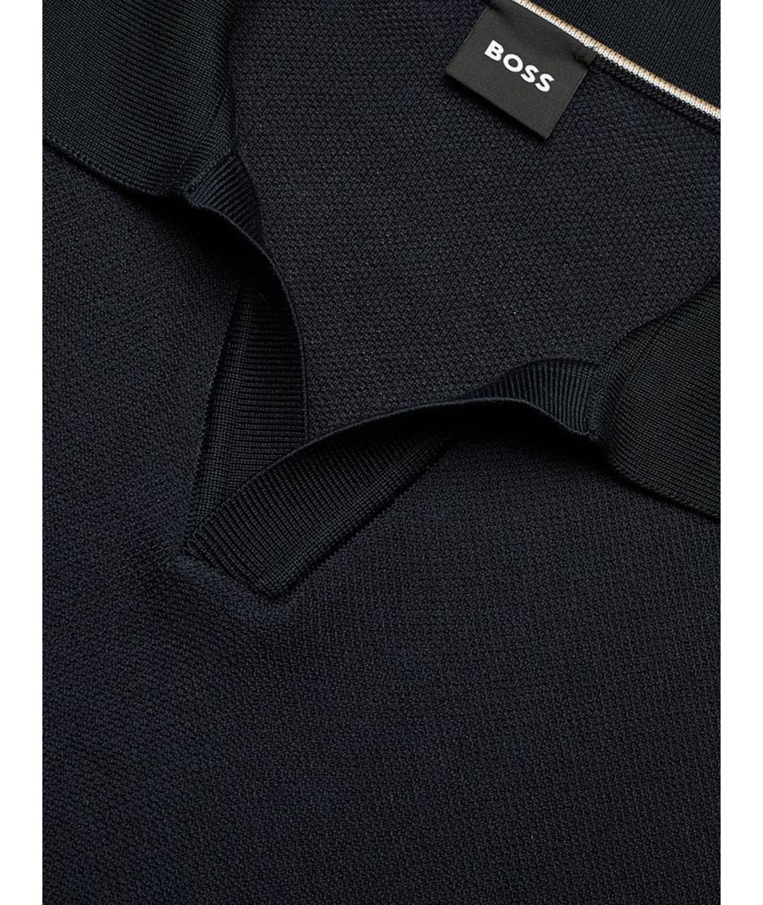 HUGO BOSS Синий хлопковый джемпер / свитер, фото 3