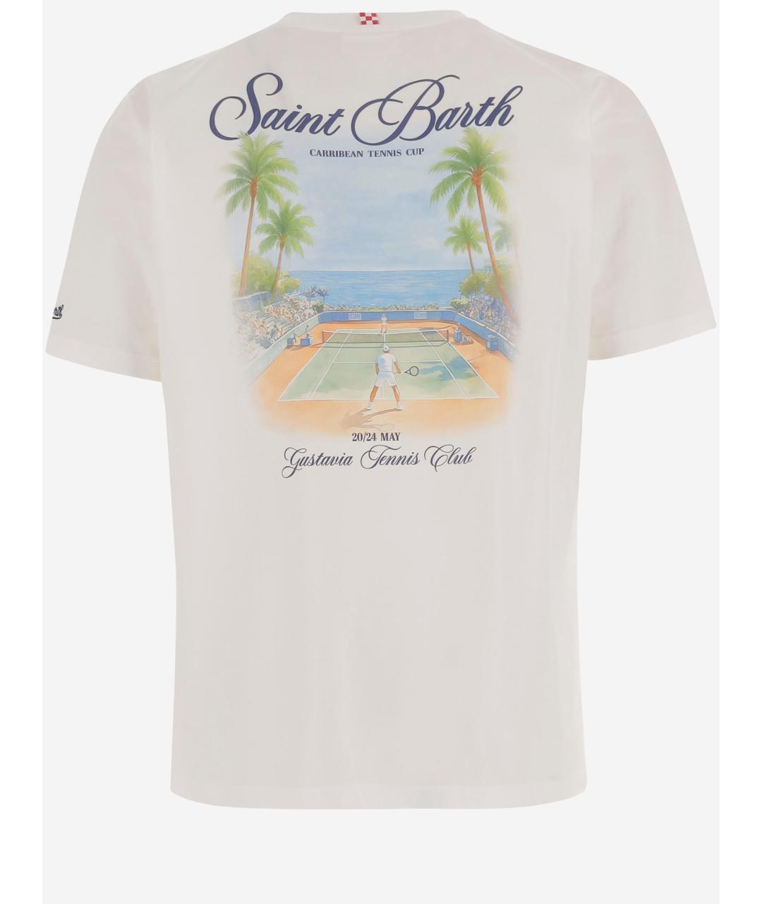 MC2 SAINT BARTH Белая хлопковая футболка, фото 2