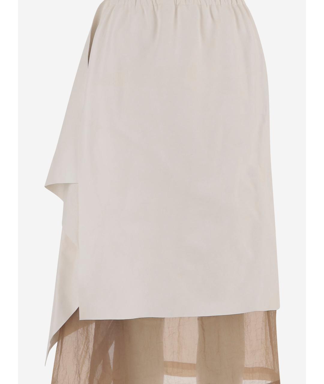 NICCOLO PASQUALETTI Бежевая юбка миди, фото 3