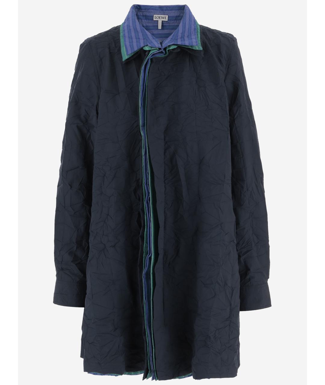 LOEWE Синее хлопковое повседневное платье, фото 2