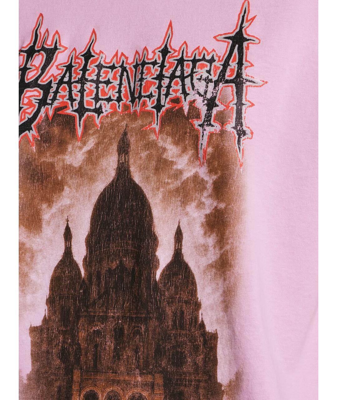 BALENCIAGA Розовая футболка, фото 3