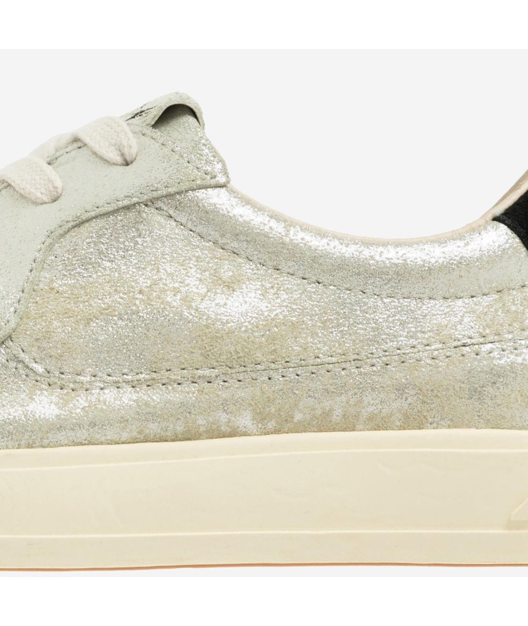 AUTRY Серебряные кожаные кроссовки, фото 5