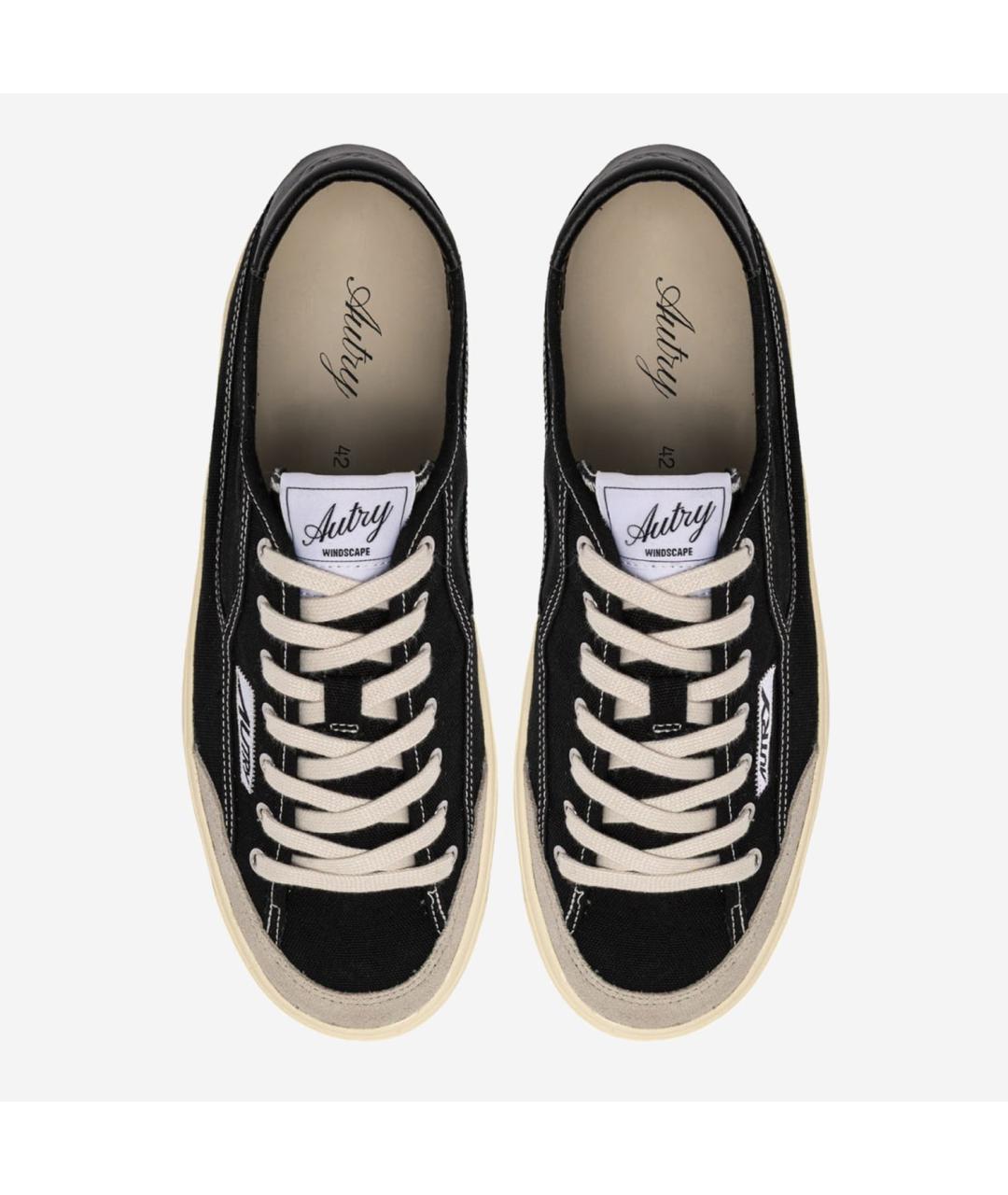 AUTRY Черные текстильные низкие кроссовки / кеды, фото 2