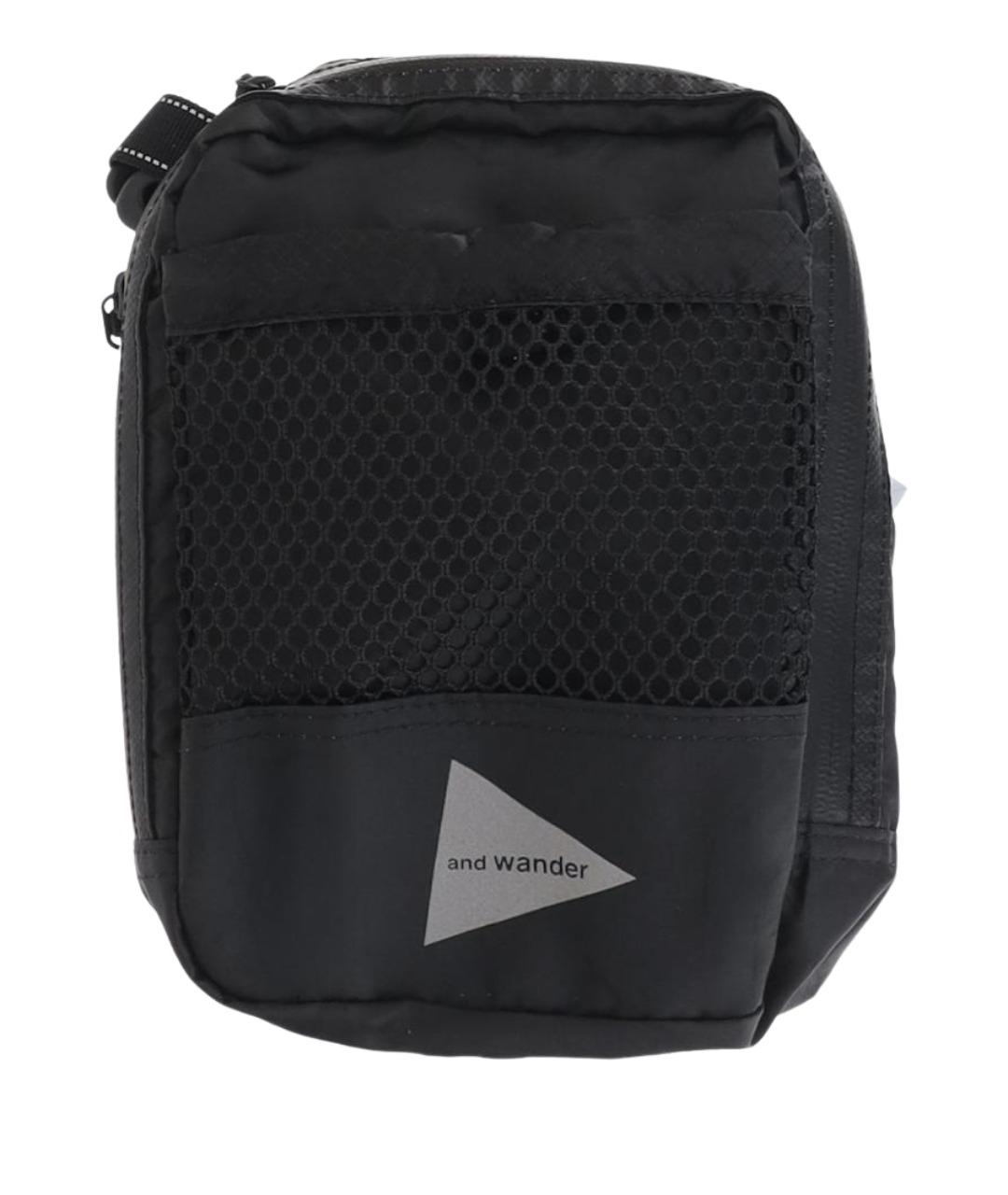 AND WANDER Черная синтетическая сумка на плечо, фото 1