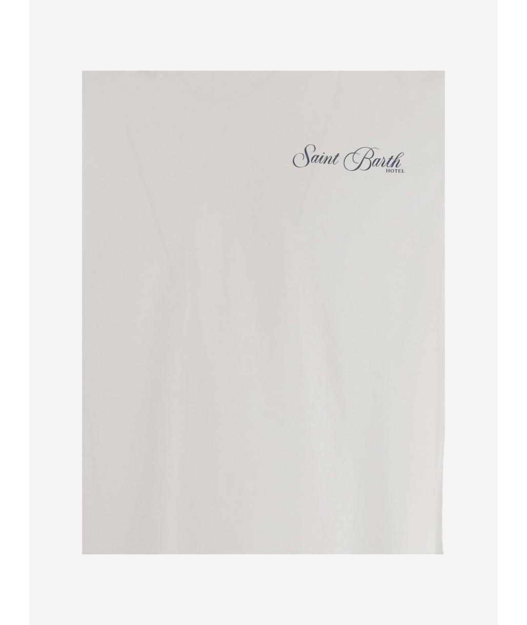 MC2 SAINT BARTH Белая хлопковая футболка, фото 3