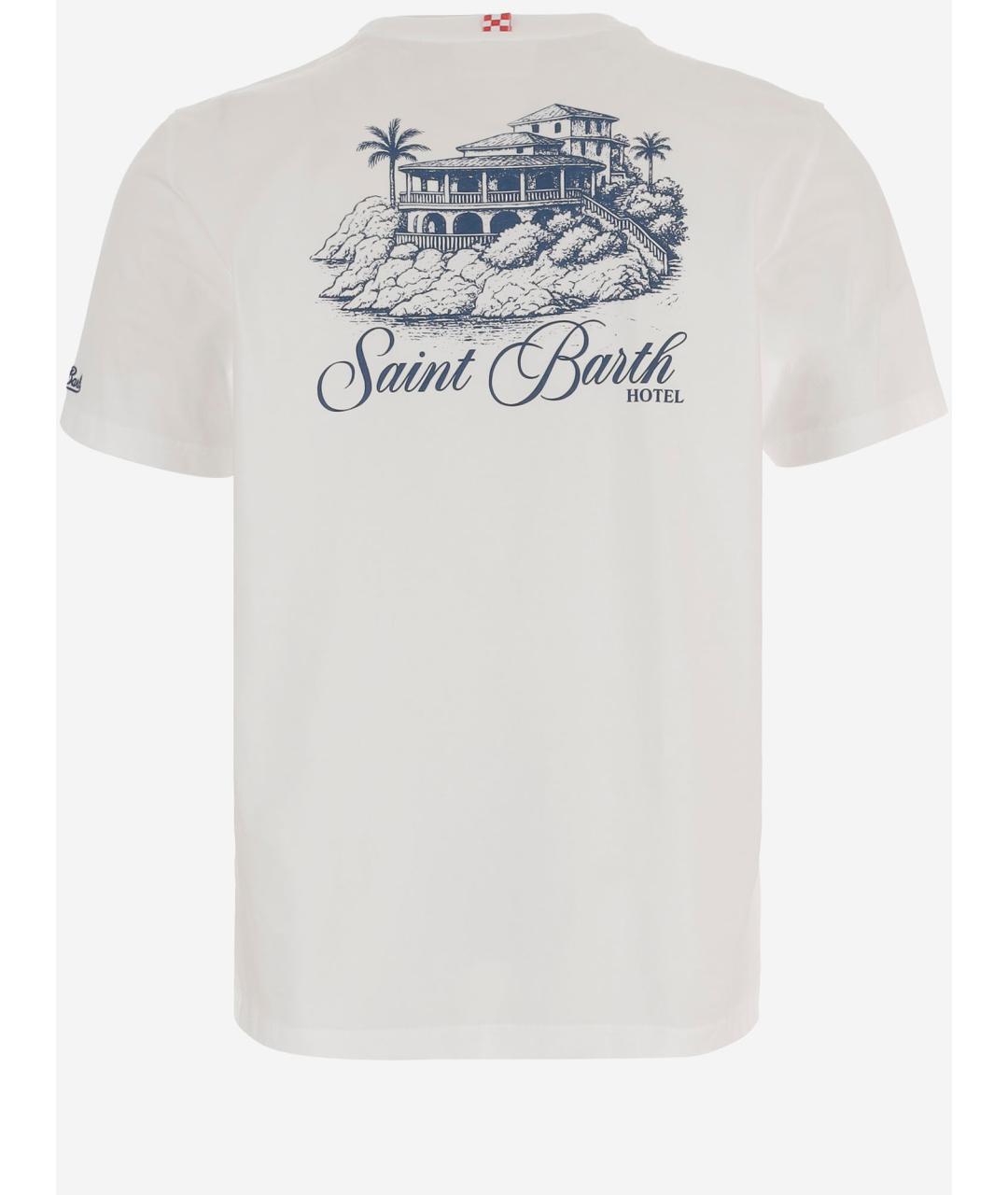 MC2 SAINT BARTH Белая хлопковая футболка, фото 2