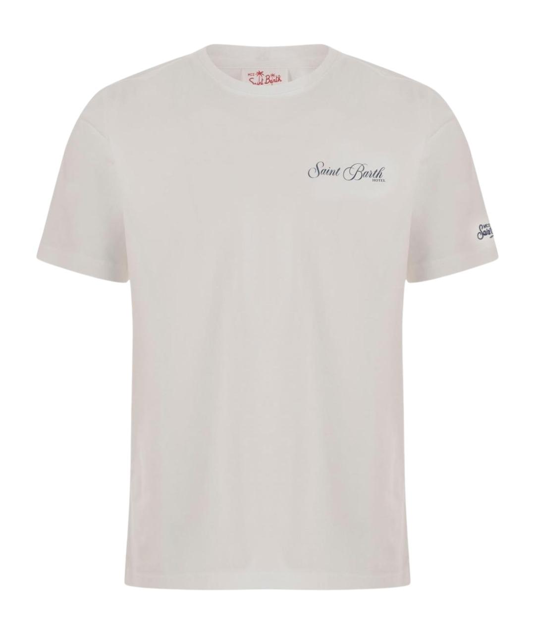 MC2 SAINT BARTH Белая хлопковая футболка, фото 1