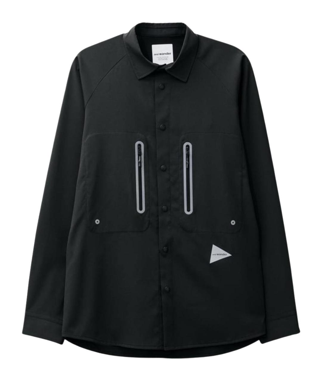 AND WANDER Черная кэжуал рубашка, фото 1