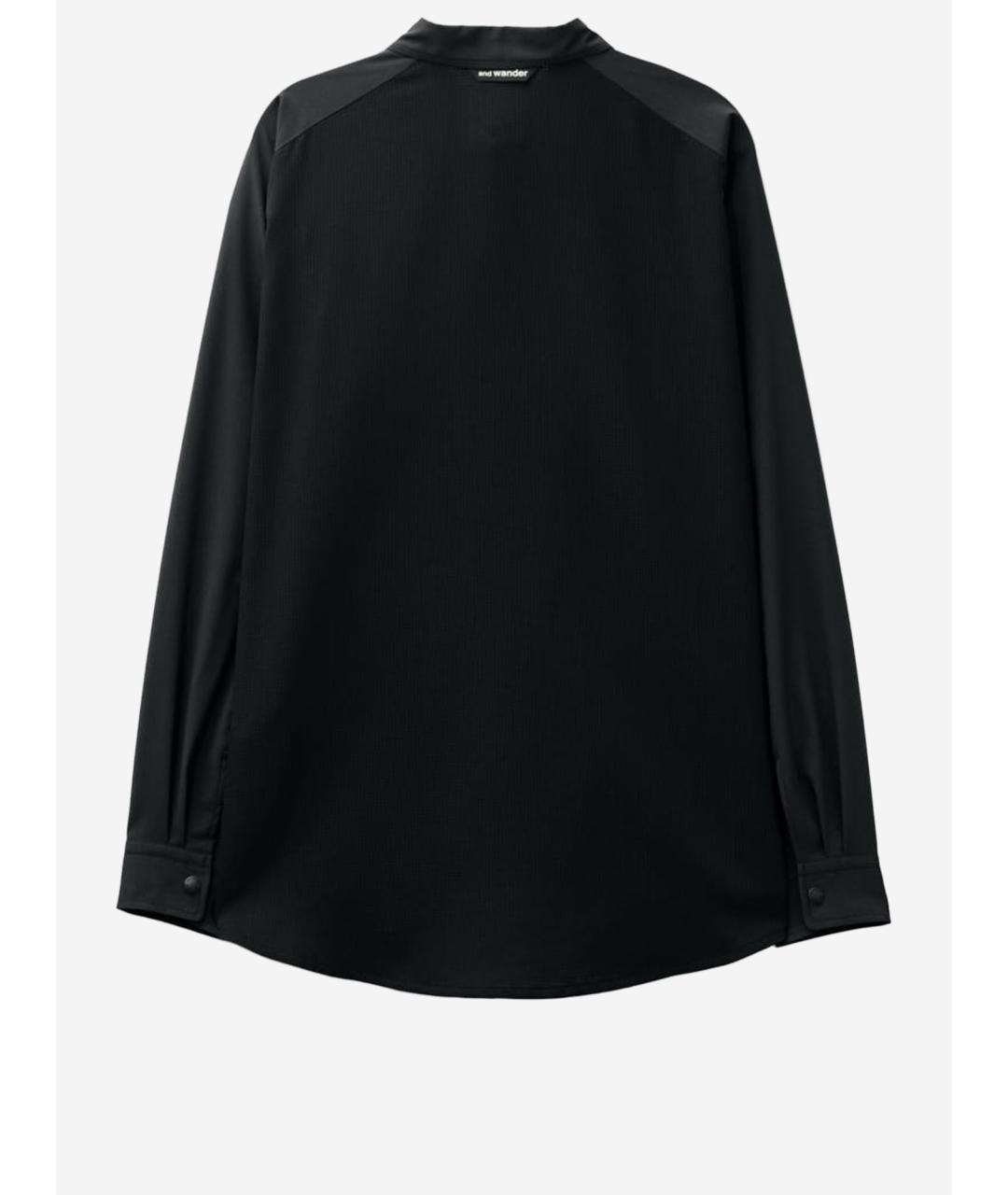 AND WANDER Черная кэжуал рубашка, фото 2