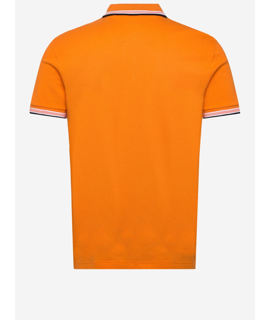 HUGO BOSS Оранжевое хлопковое поло с коротким рукавом, фото 2