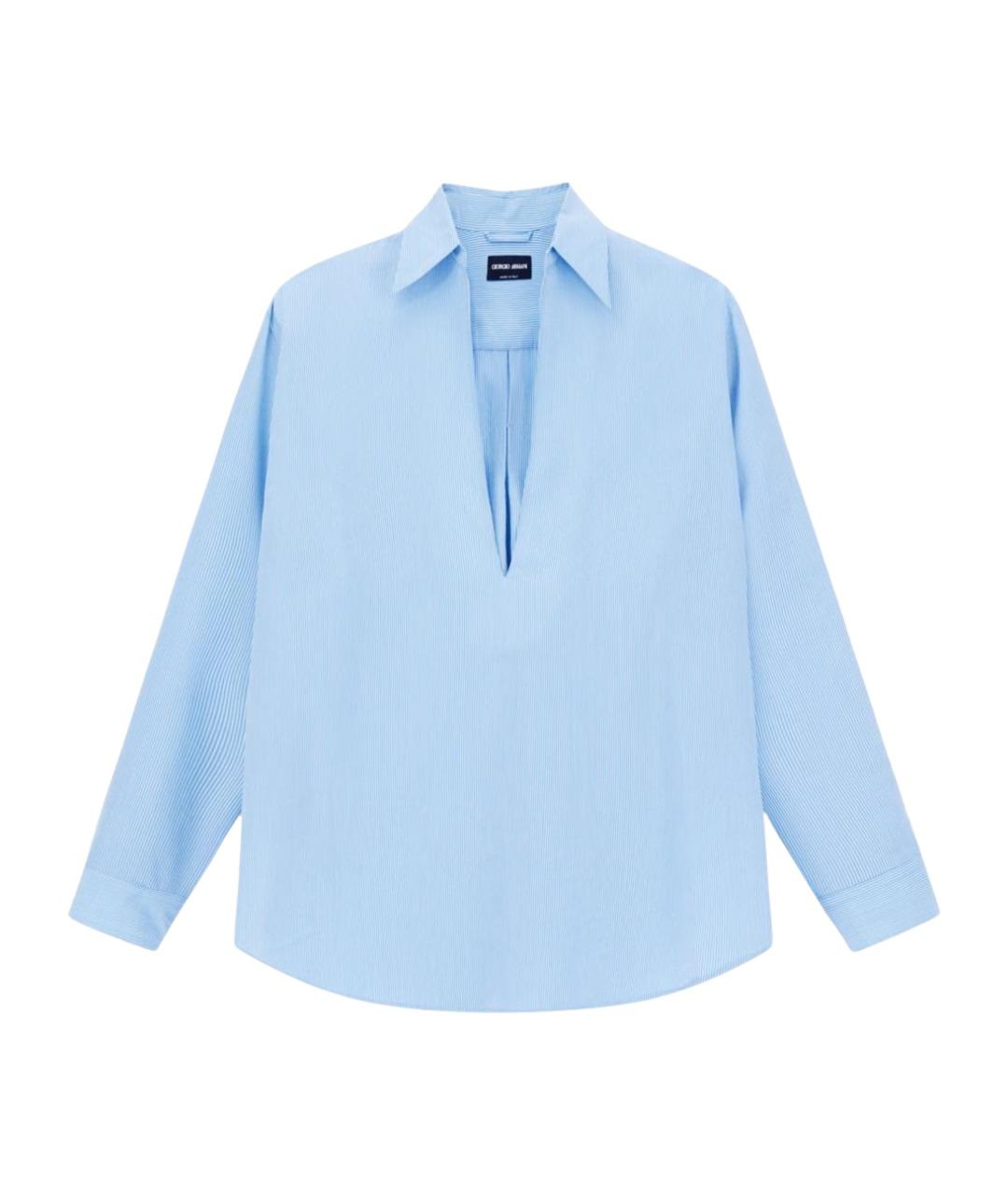 GIORGIO ARMANI Голубая кэжуал рубашка, фото 1