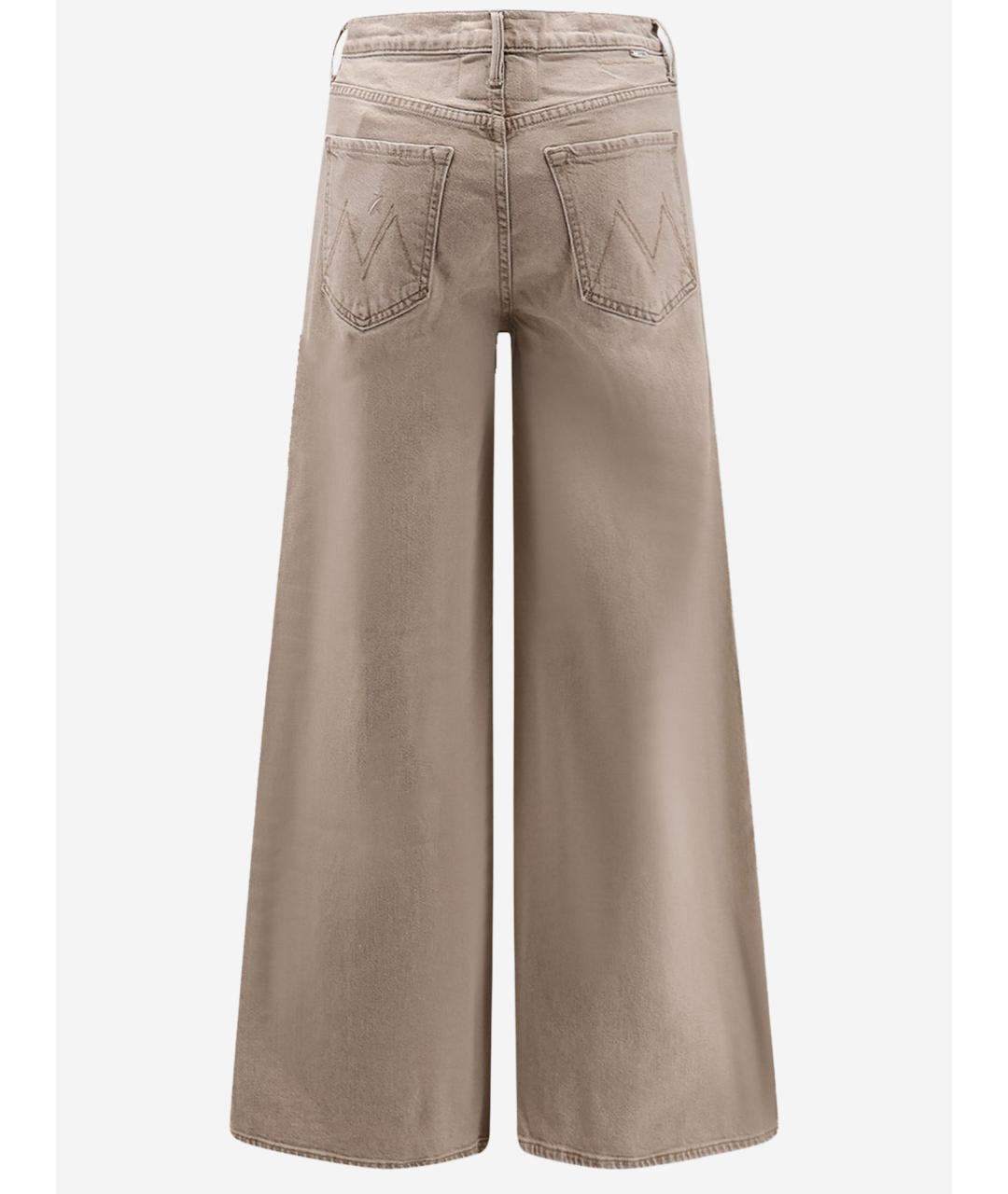 MOTHER Бежевые хлопковые прямые джинсы, фото 2