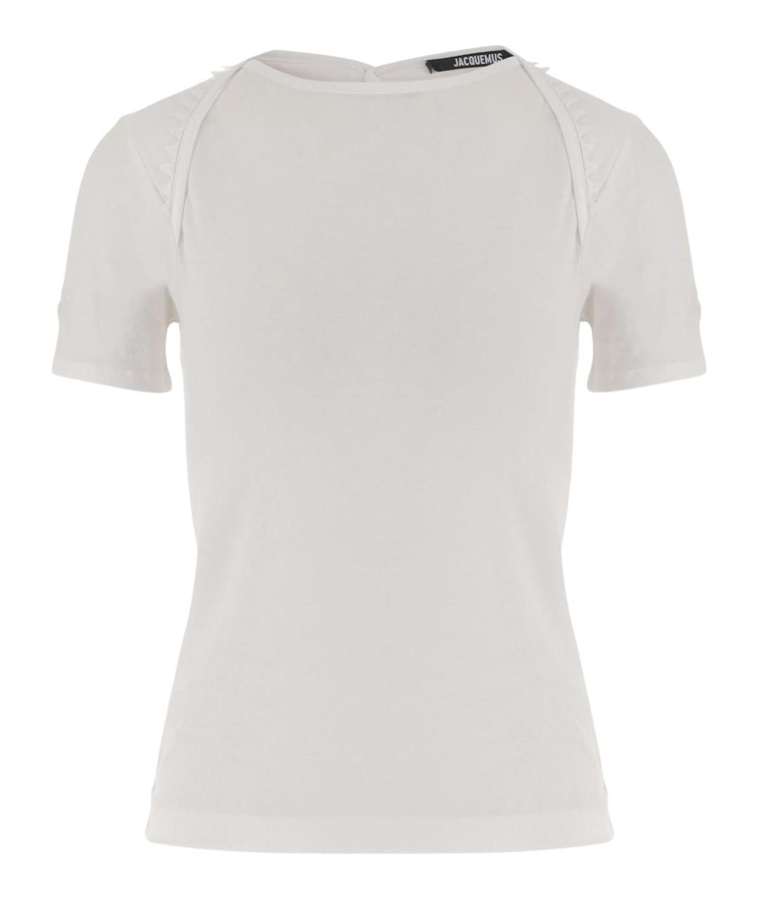 JACQUEMUS Белая хлопковая футболка, фото 1