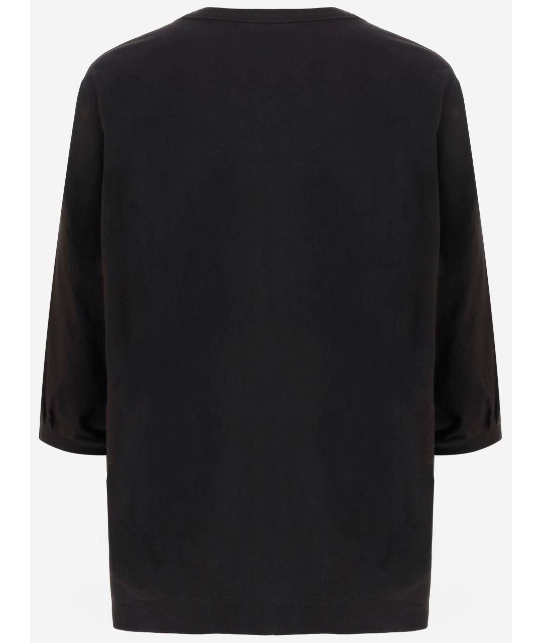 DRIES VAN NOTEN Черная хлопковая футболка, фото 2