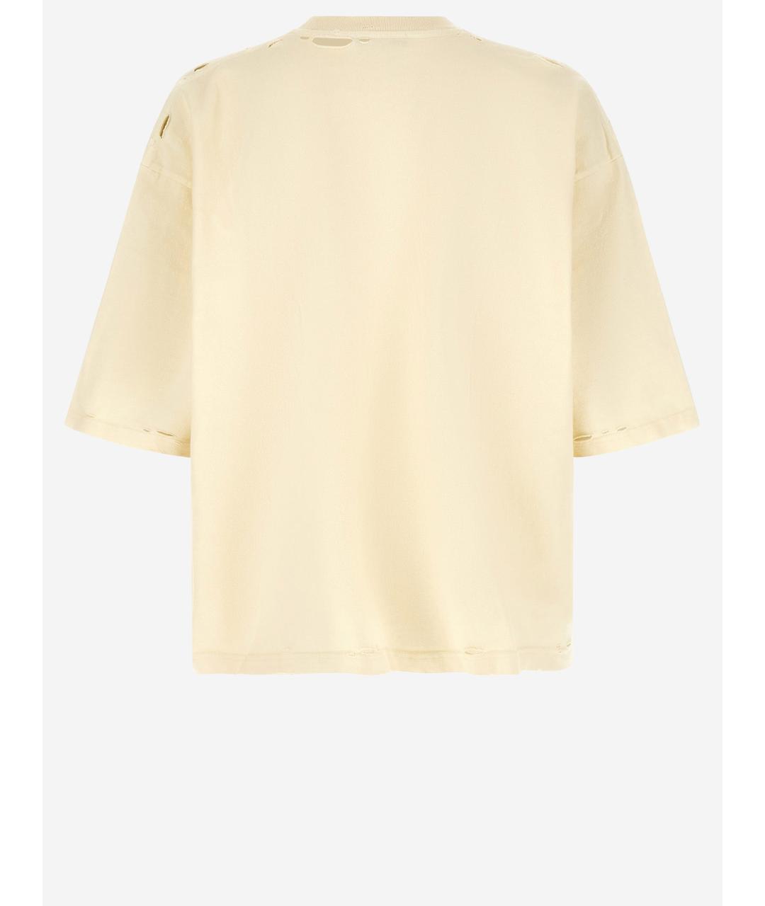 WILLY CHAVARRIA Бежевая хлопковая футболка, фото 2