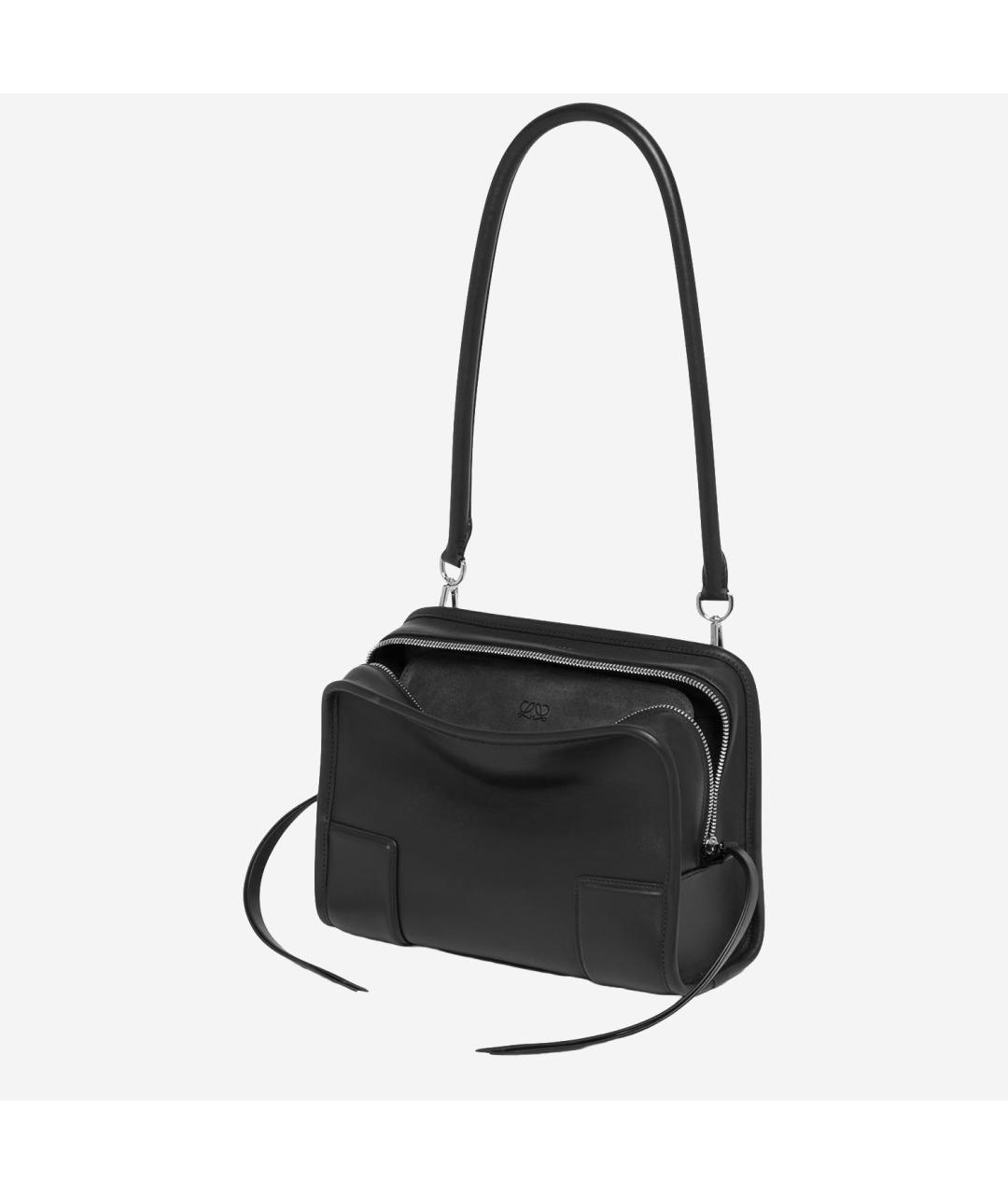 LOEWE Черная кожаная сумка тоут, фото 3