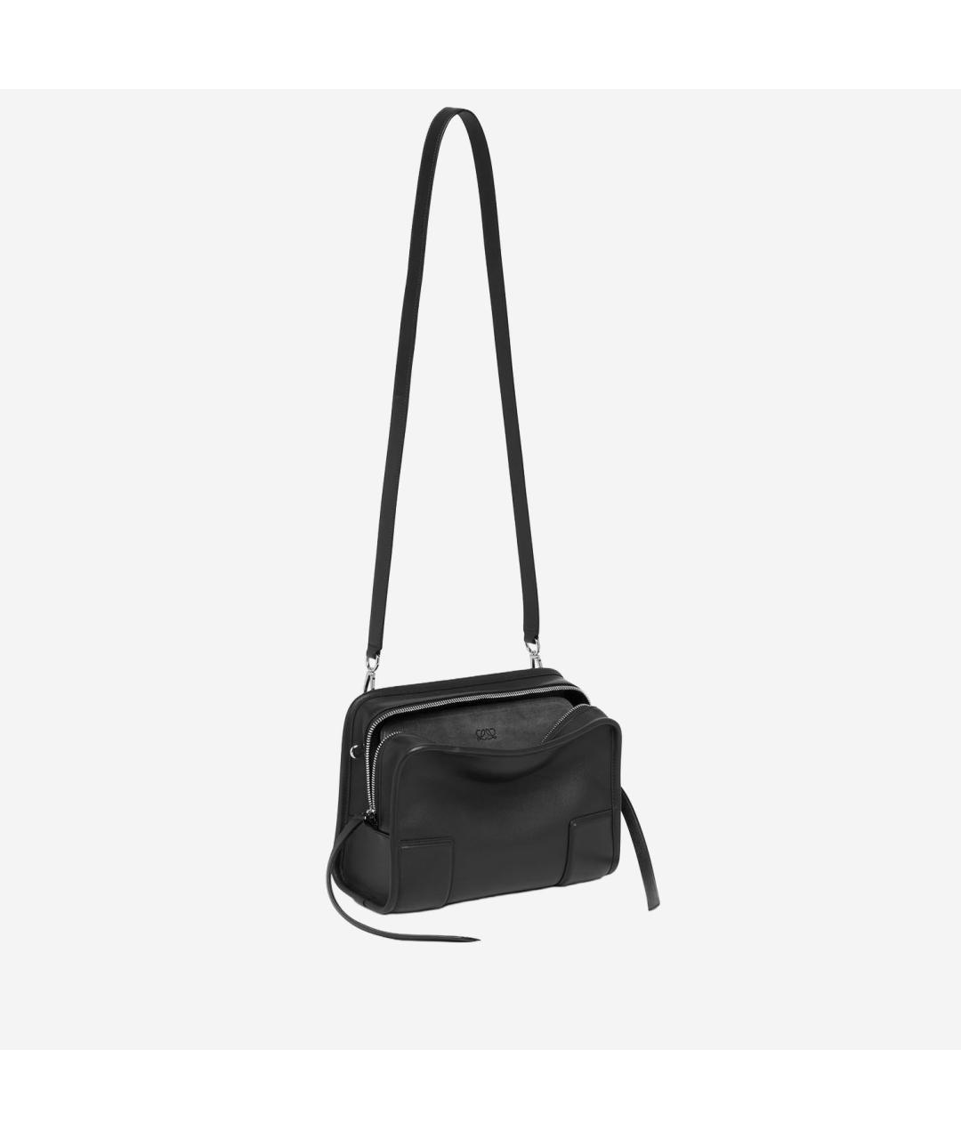 LOEWE Черная кожаная сумка тоут, фото 2