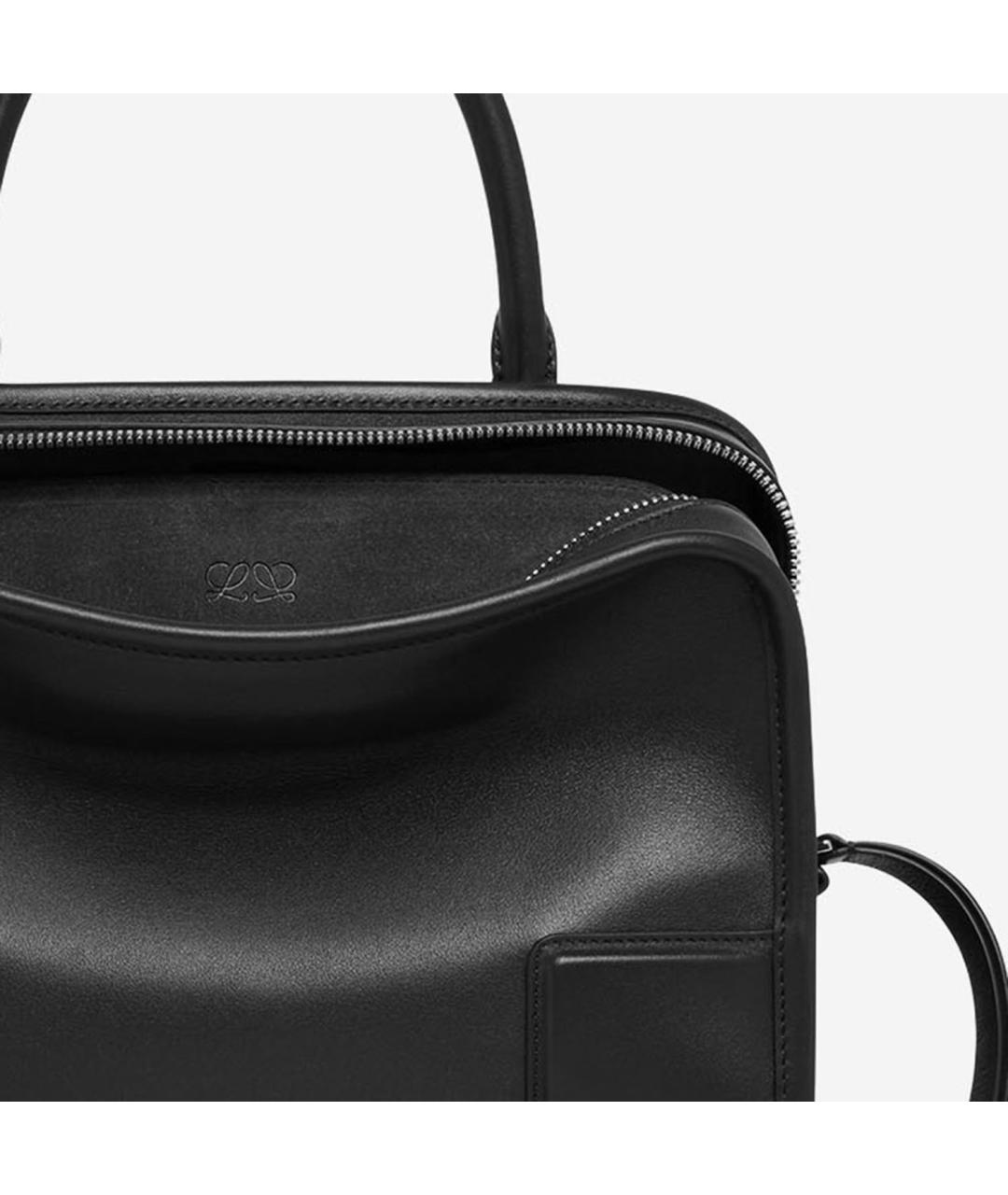 LOEWE Черная кожаная сумка тоут, фото 5