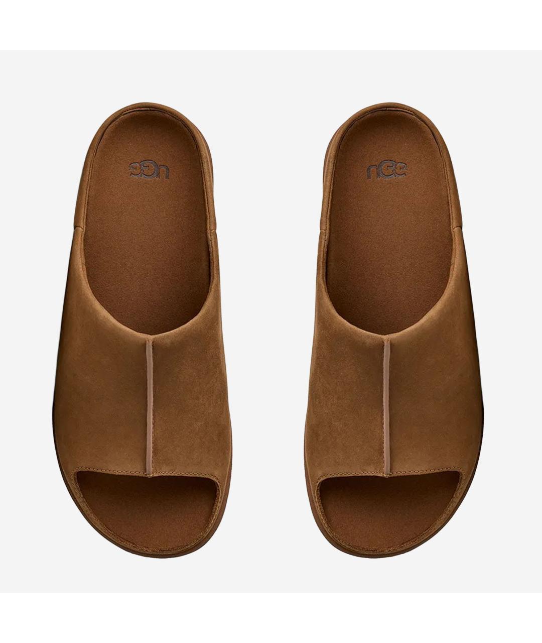 UGG AUSTRALIA Коричневые нубуковые сандалии, фото 4