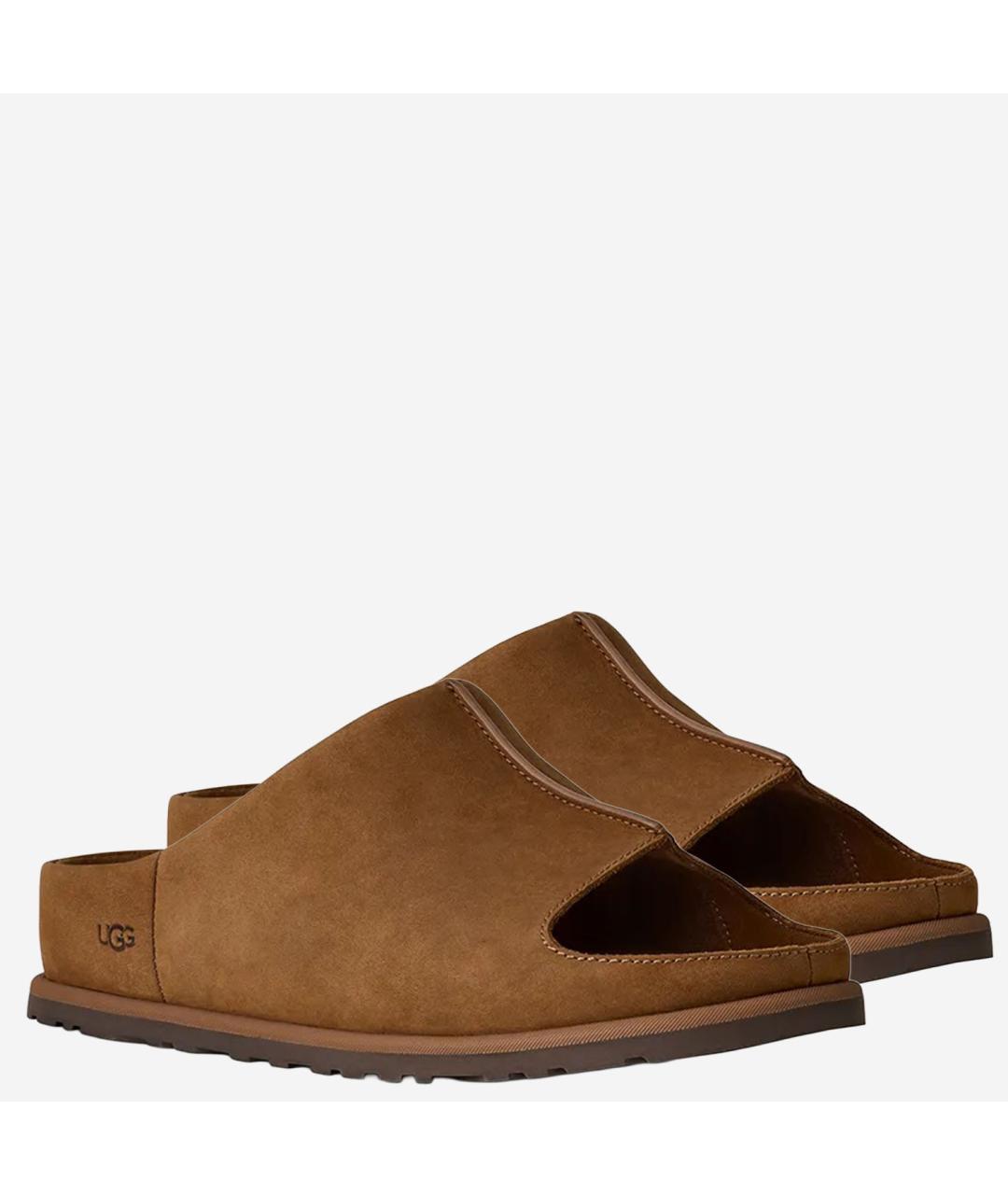 UGG AUSTRALIA Коричневые нубуковые сандалии, фото 2