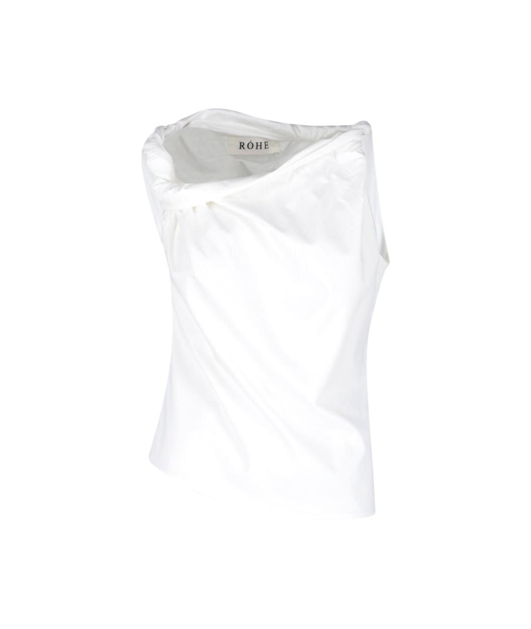 ROHE Белая хлопковая майка, фото 1