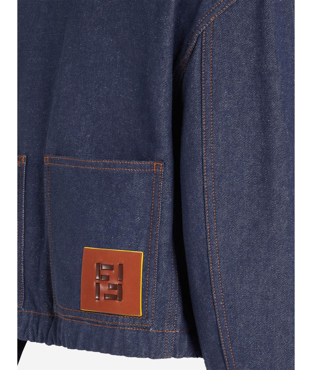 FENDI Синяя хлопковая куртка, фото 3