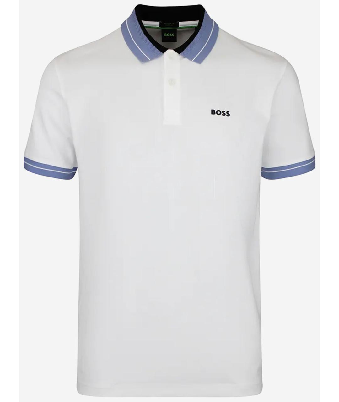 HUGO BOSS Белое хлопковое поло с коротким рукавом, фото 4