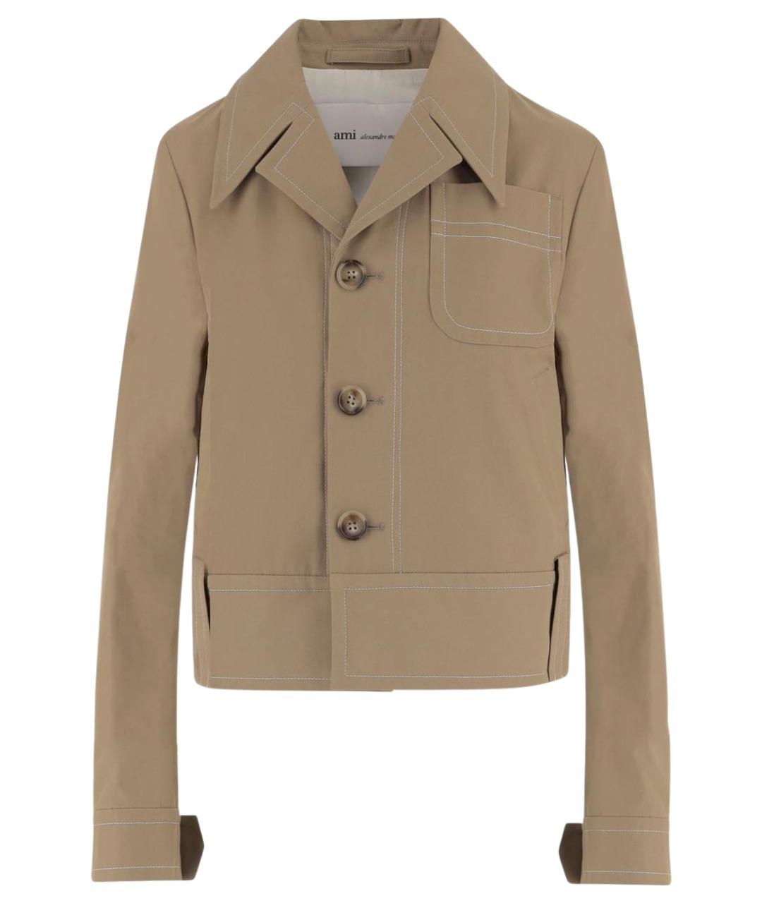 Ami Paris Бежевая хлопковая куртка, фото 1
