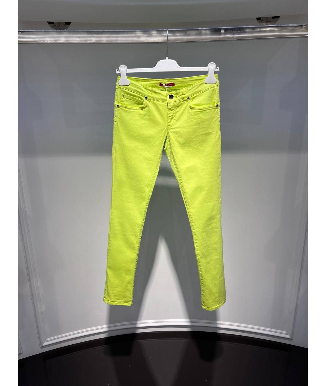 LIU JO Желтые хлопковые детские джинсы, фото 4