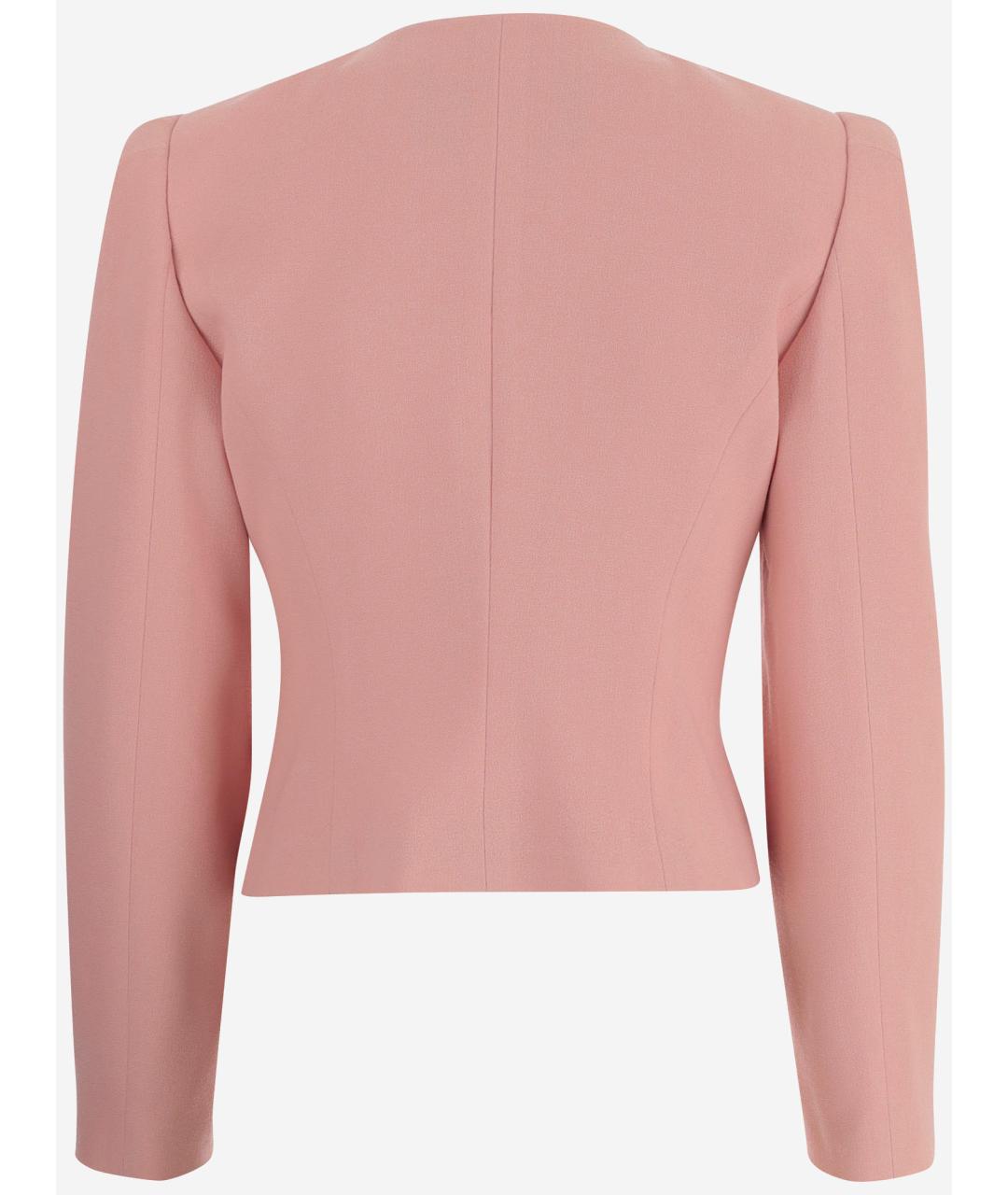VALENTINO Розовый шерстяной жакет/пиджак, фото 2