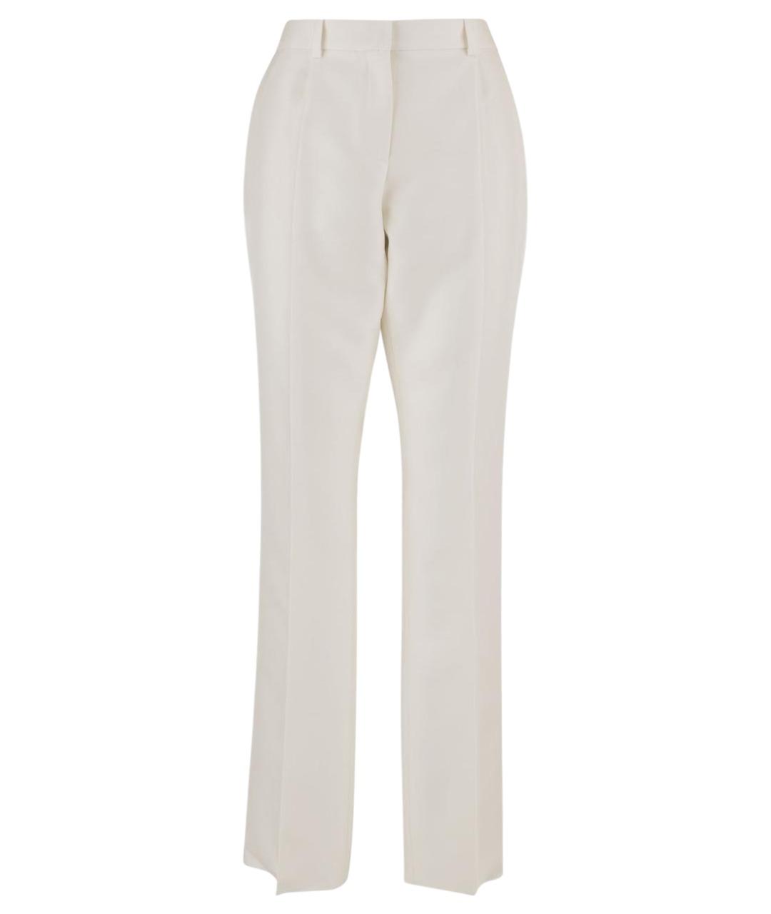 BALENCIAGA Белые прямые брюки, фото 1