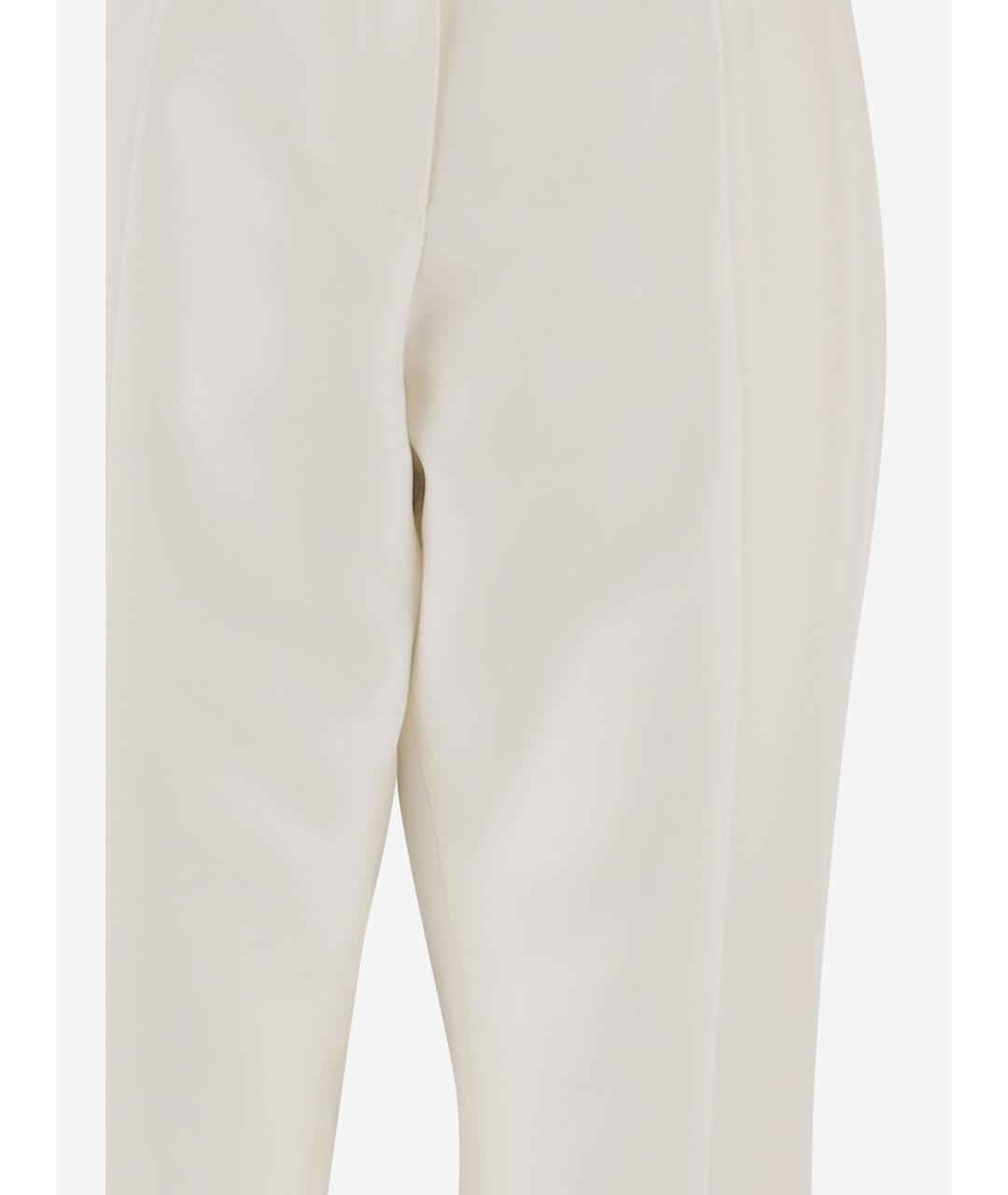 BALENCIAGA Белые прямые брюки, фото 3