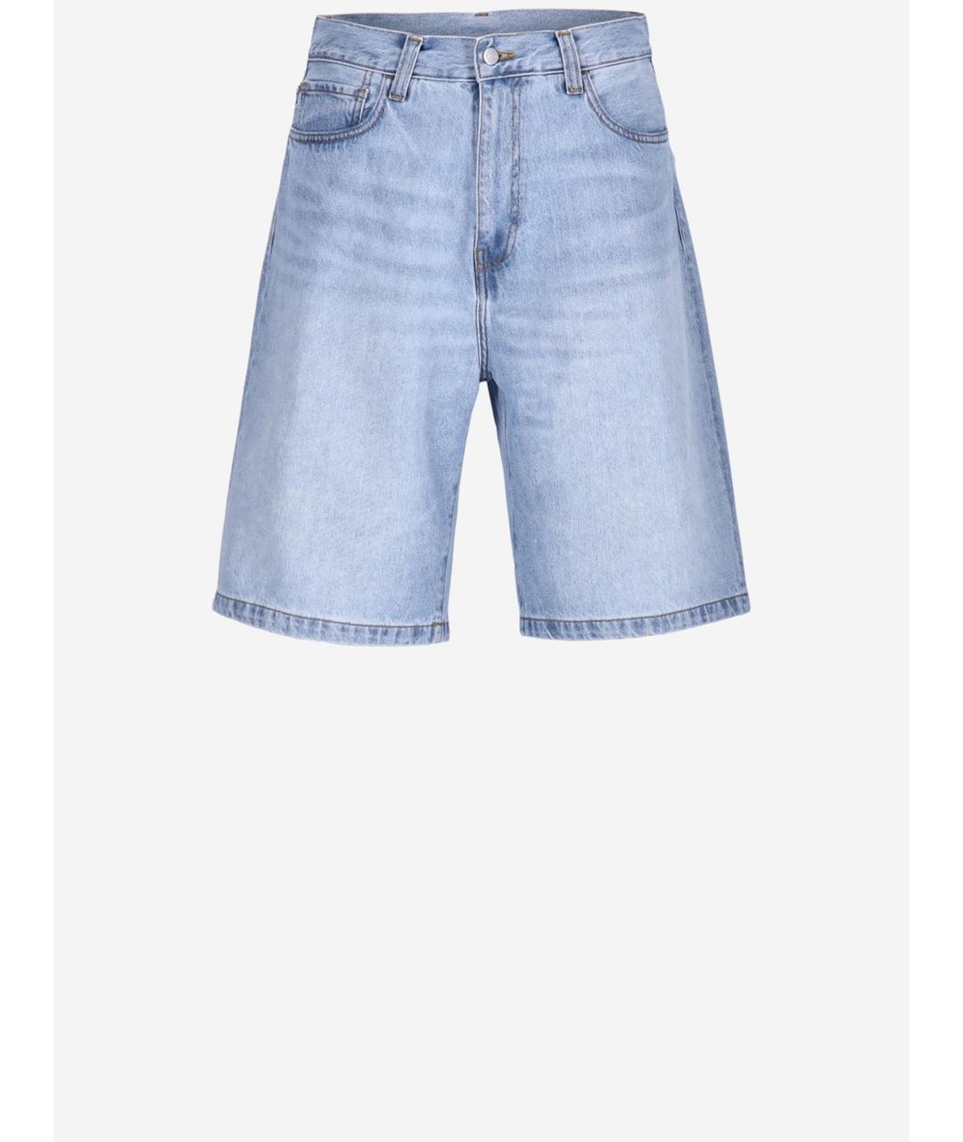 CARHARTT WIP Голубые хлопковые шорты, фото 4