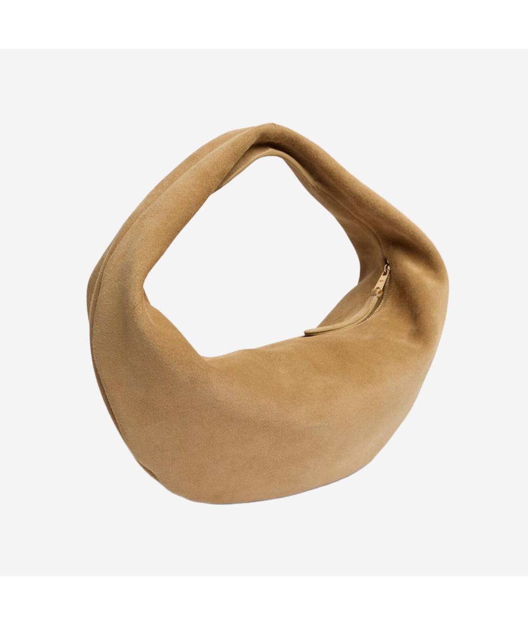 KHAITE Бежевая кожаная сумка тоут, фото 2