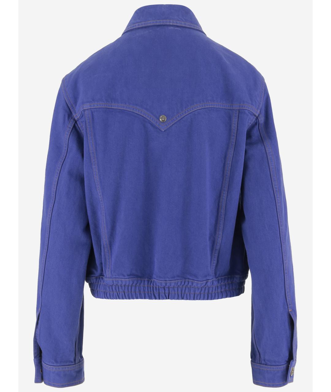 VERSACE Синяя хлопковая куртка, фото 2