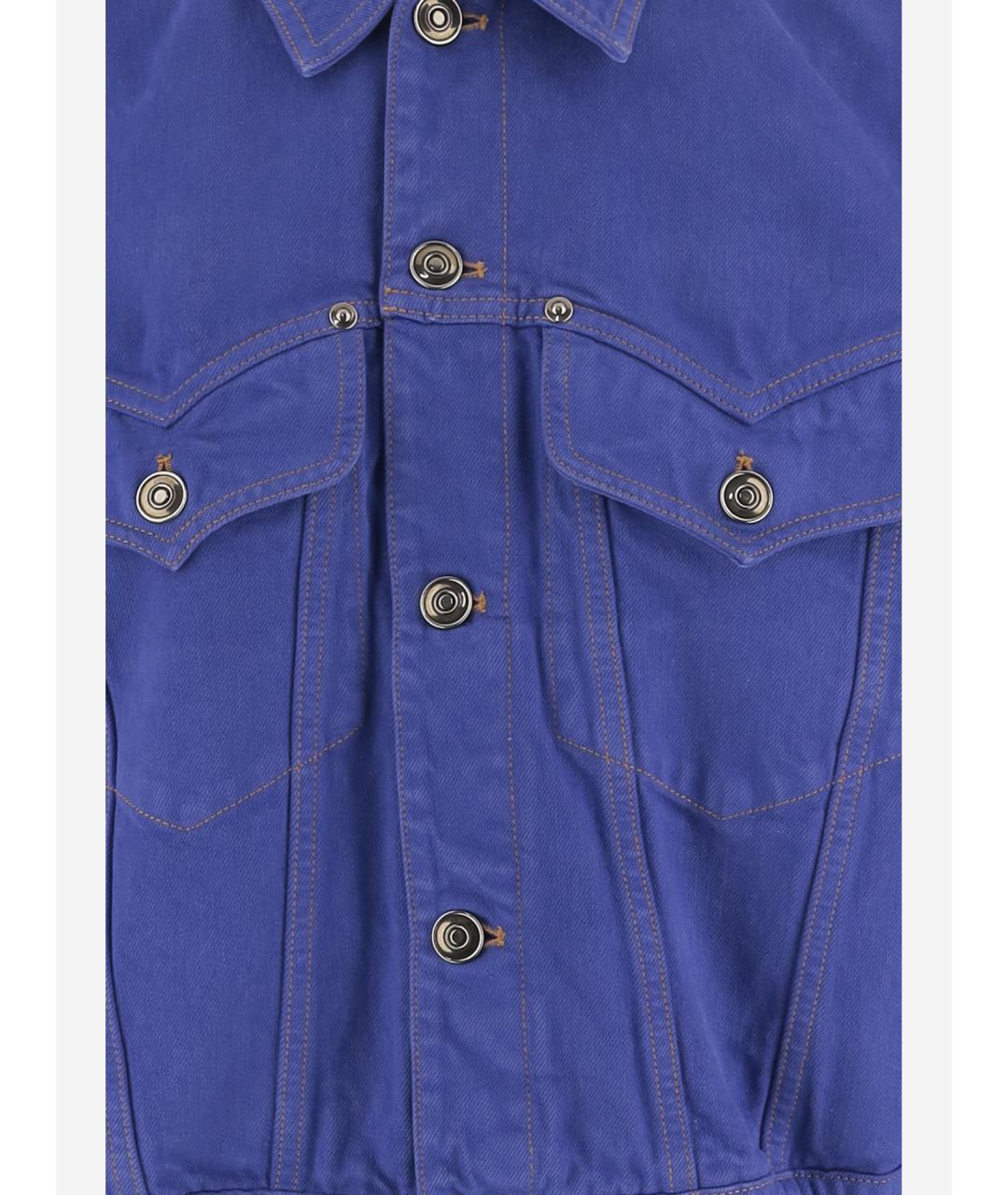 VERSACE Синяя хлопковая куртка, фото 3