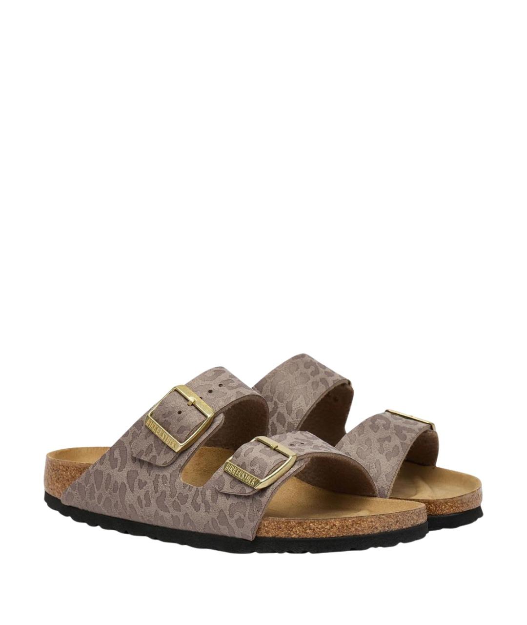 BIRKENSTOCK Бежевые бархатные сандалии, фото 3