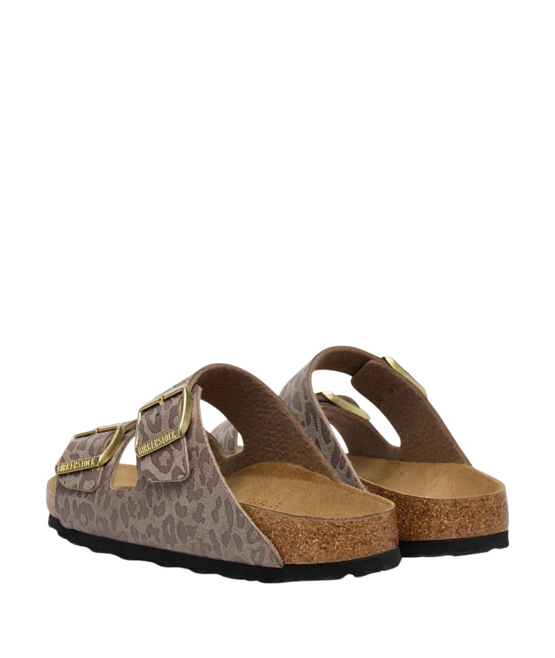 BIRKENSTOCK Бежевые бархатные сандалии, фото 4