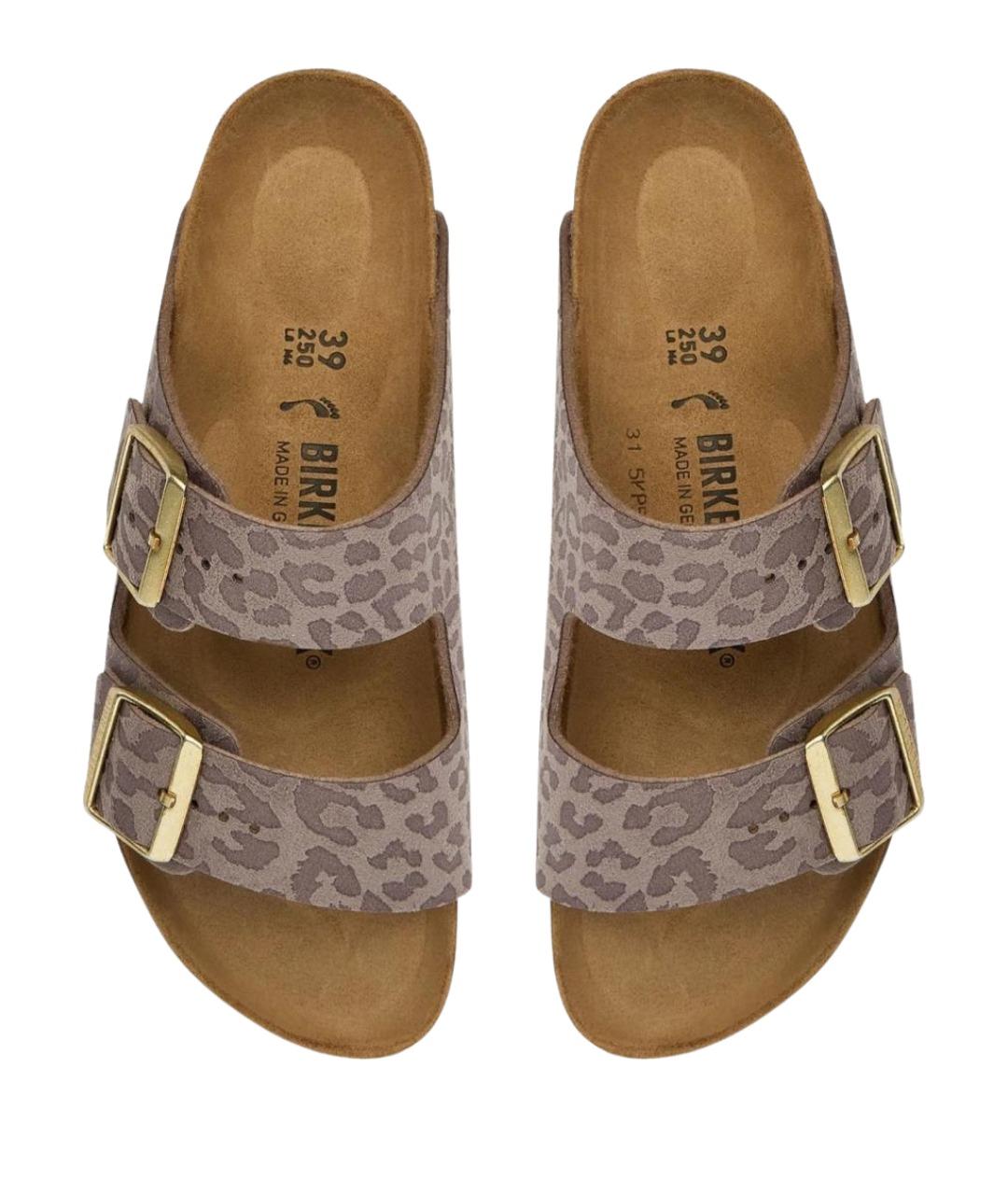 BIRKENSTOCK Бежевые бархатные сандалии, фото 2