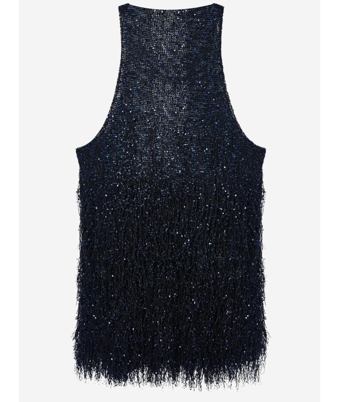 GIORGIO ARMANI Синяя полиамидовая майка, фото 2