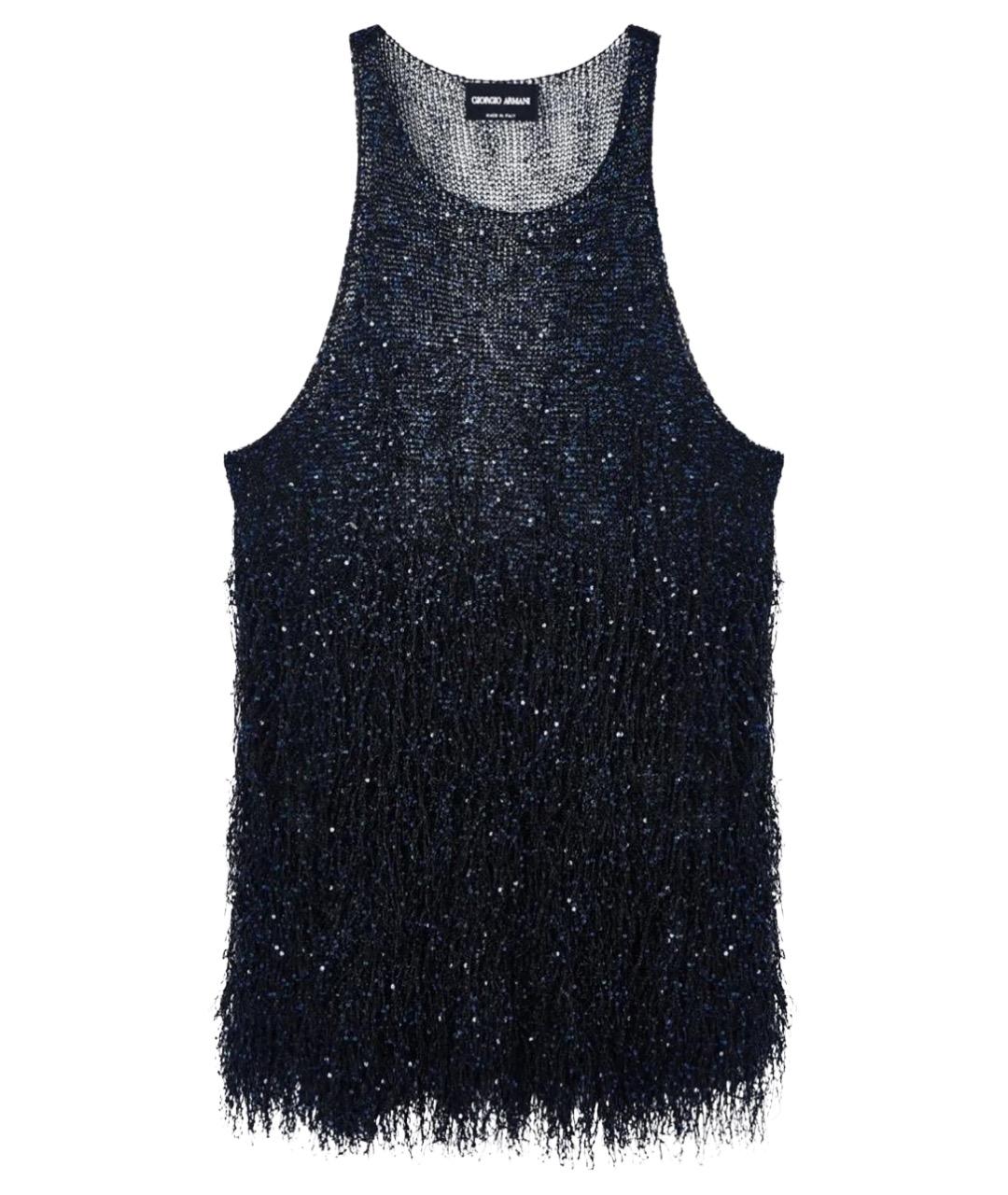 GIORGIO ARMANI Синяя полиамидовая майка, фото 1