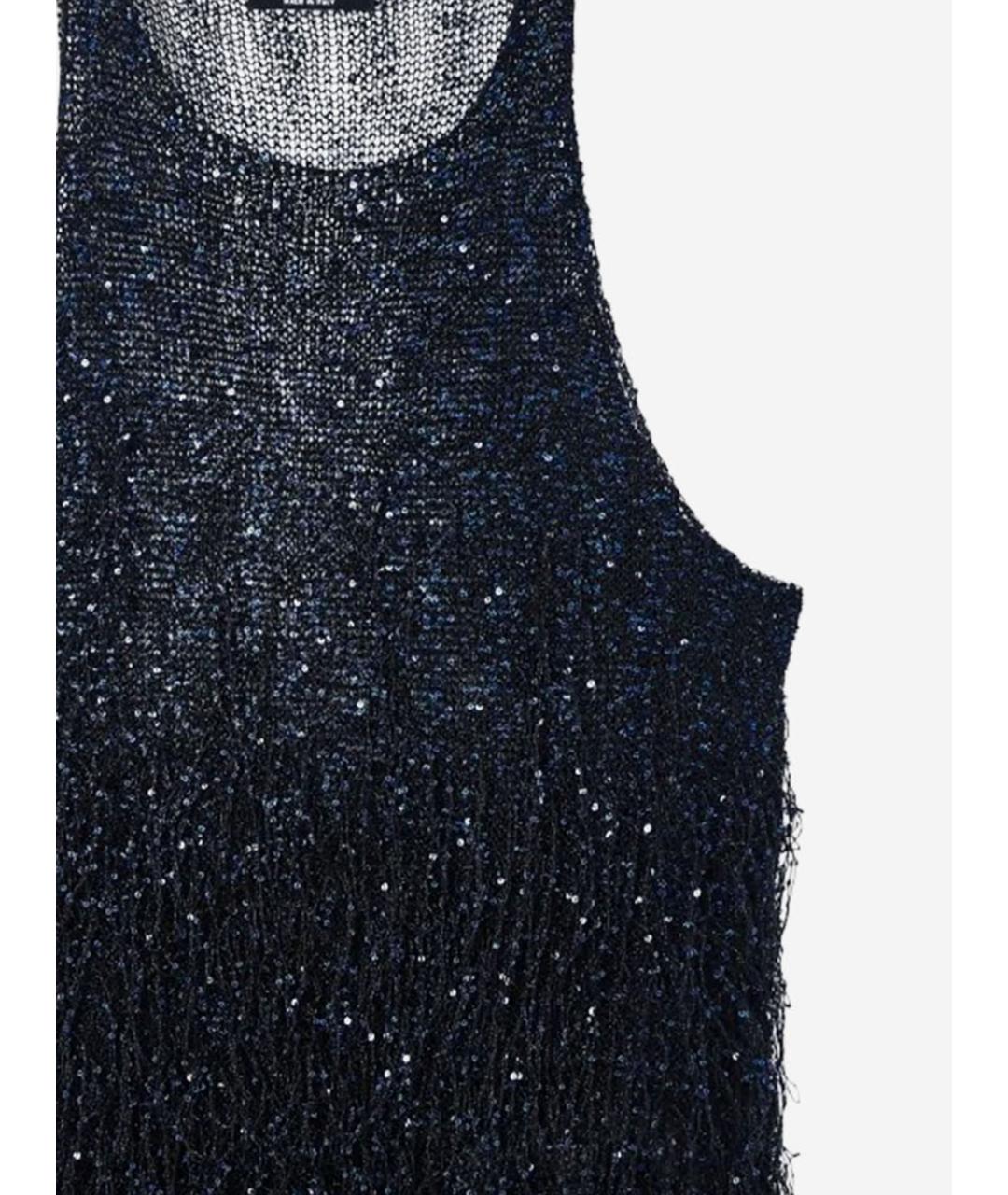 GIORGIO ARMANI Синяя полиамидовая майка, фото 3