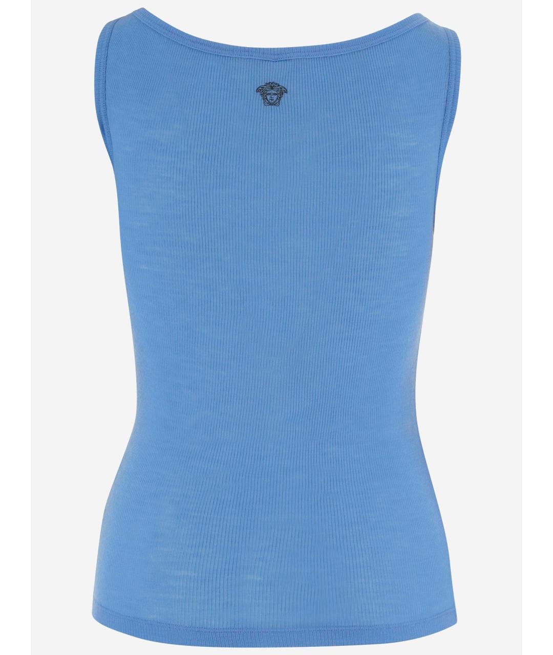 VERSACE Голубая майка, фото 2