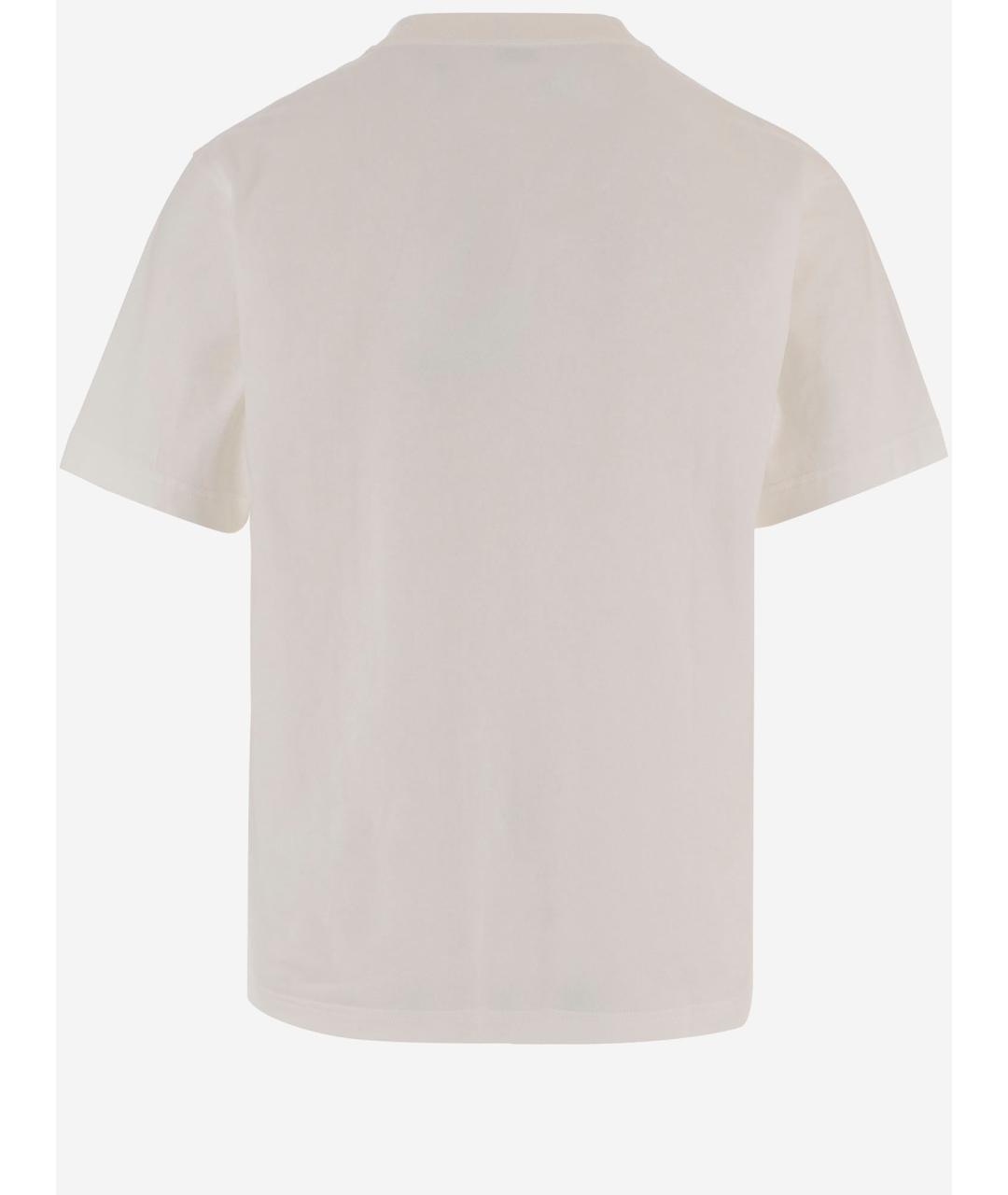 BURBERRY Белая хлопковая футболка, фото 2