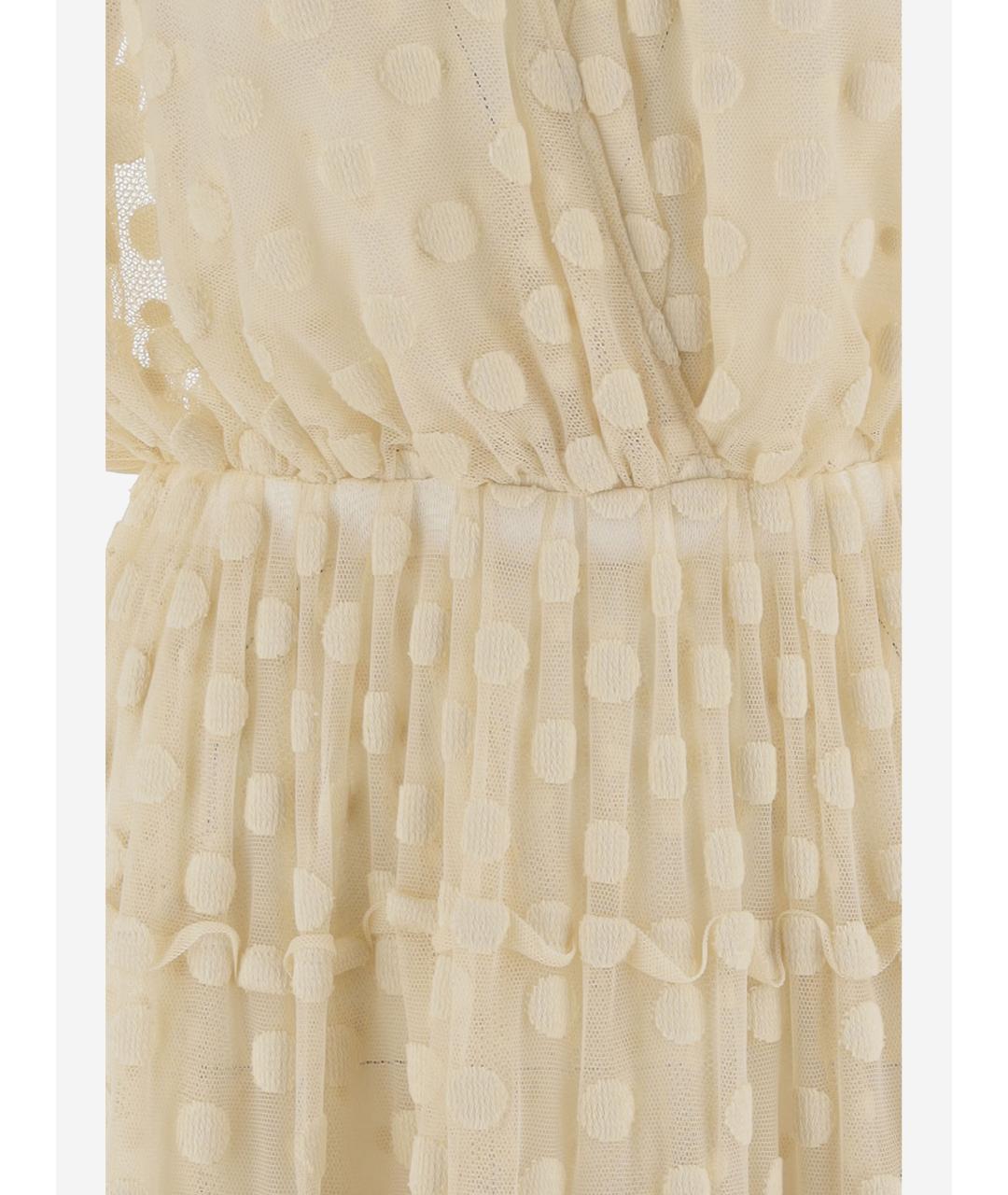 DRIES VAN NOTEN Бежевое хлопковое вечернее платье, фото 3