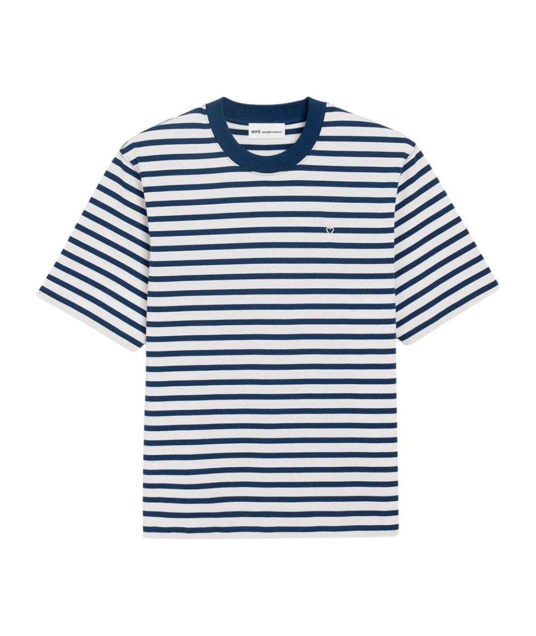 Ami Paris Синяя хлопковая футболка, фото 1