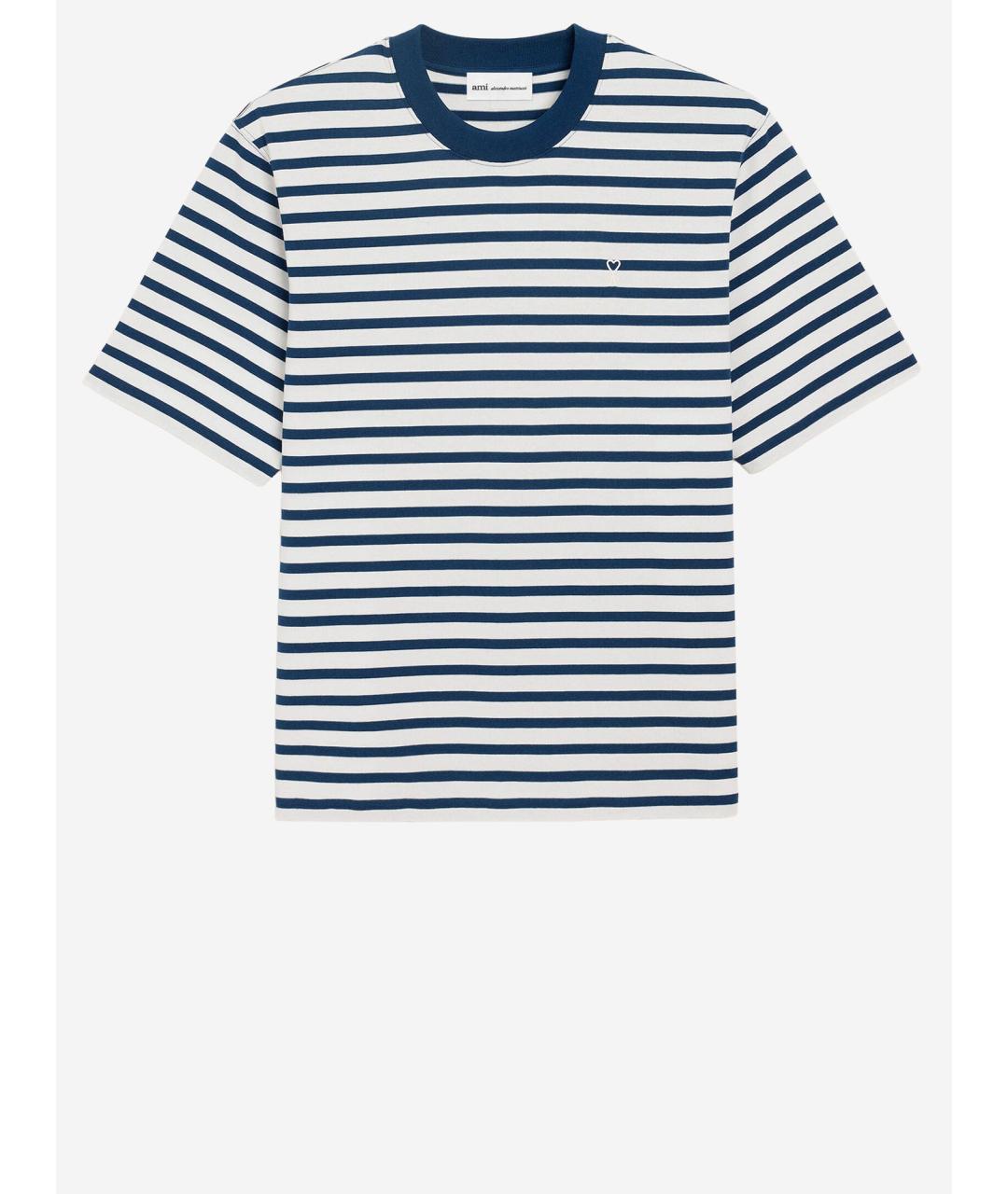 Ami Paris Синяя хлопковая футболка, фото 4