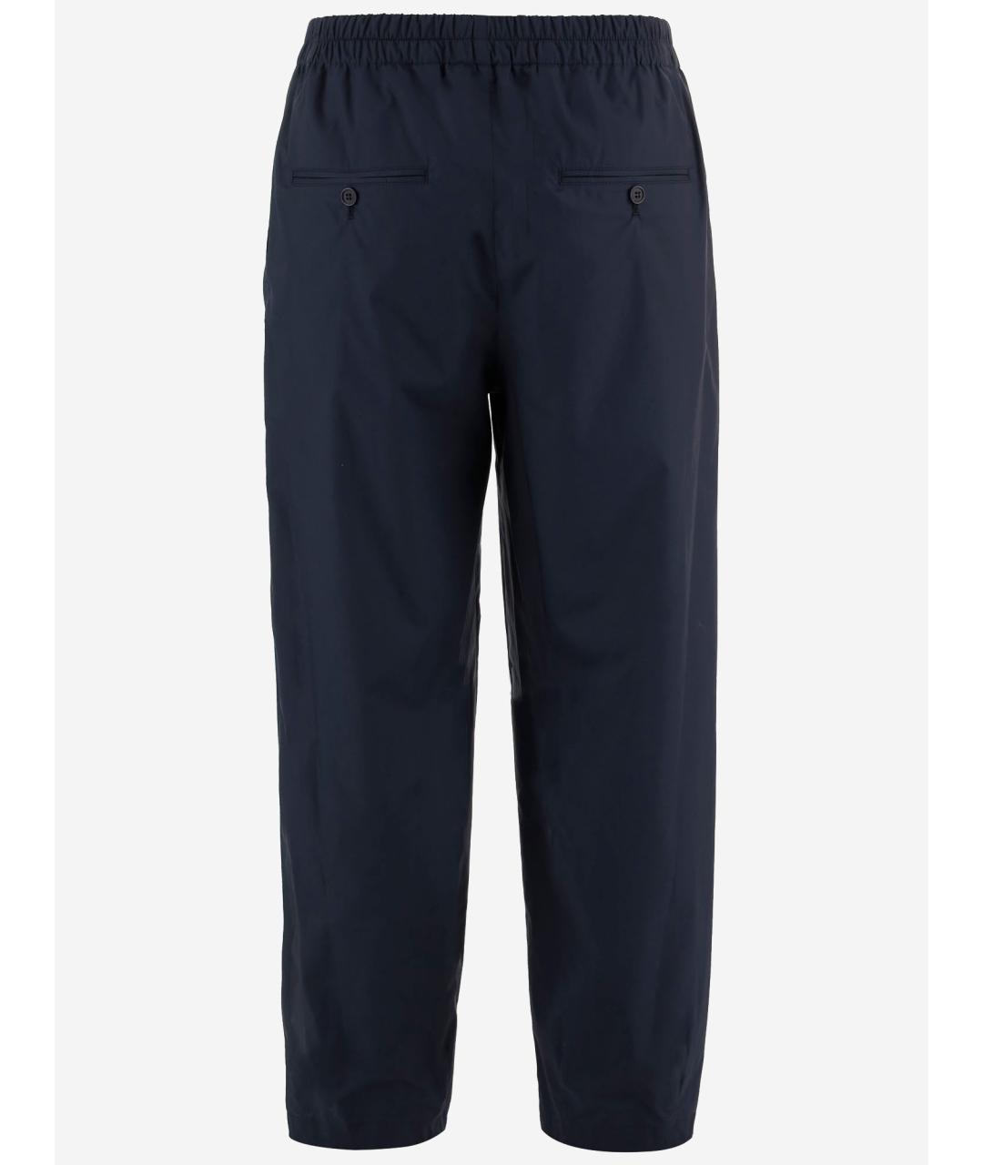 GIORGIO ARMANI Темно-синие хлопковые повседневные брюки, фото 2